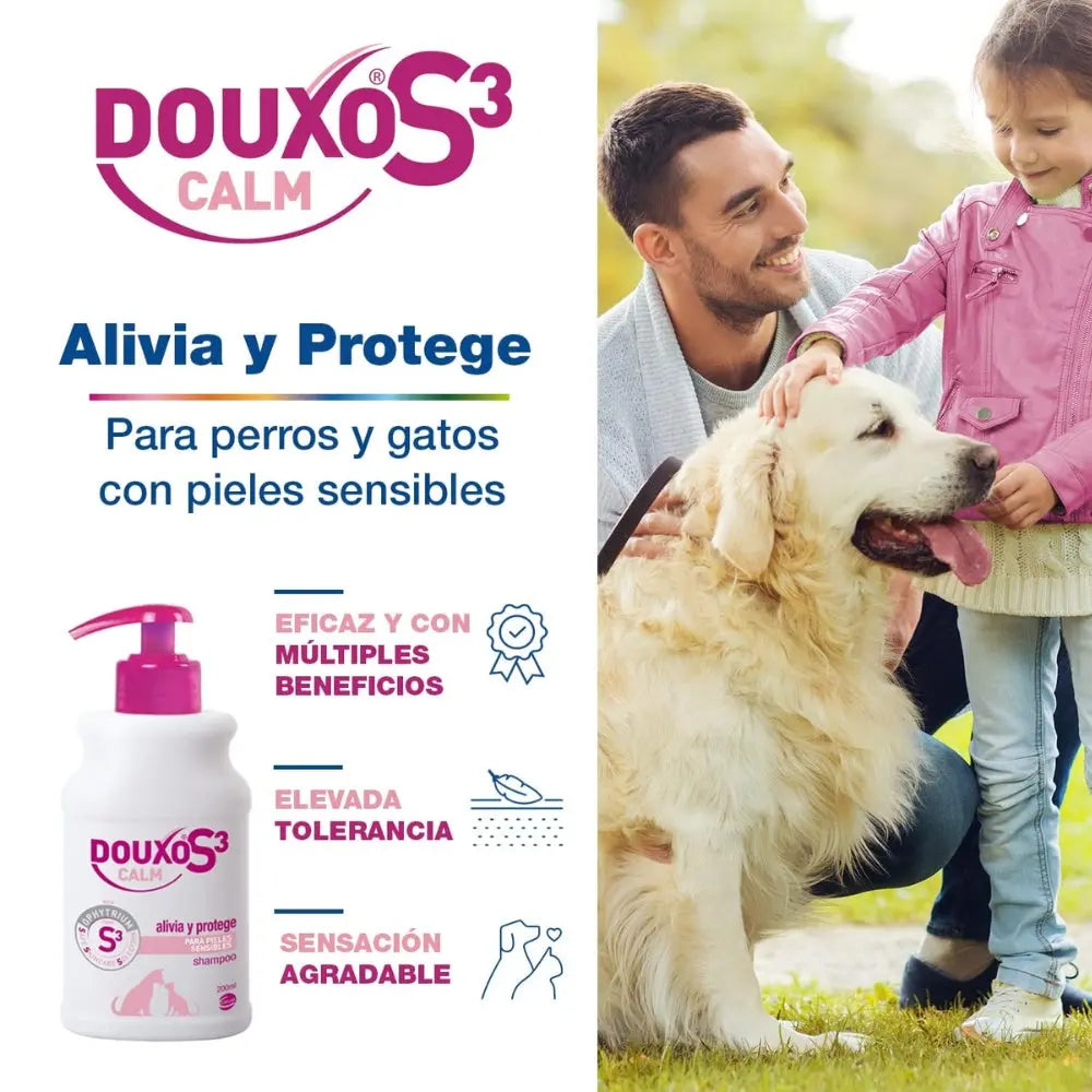 Champú Douxo S3 Calm 200 ml Dermatitis - Pieles Sensibles para Perros y Gatos al mejor precio -todoastorenimal.com