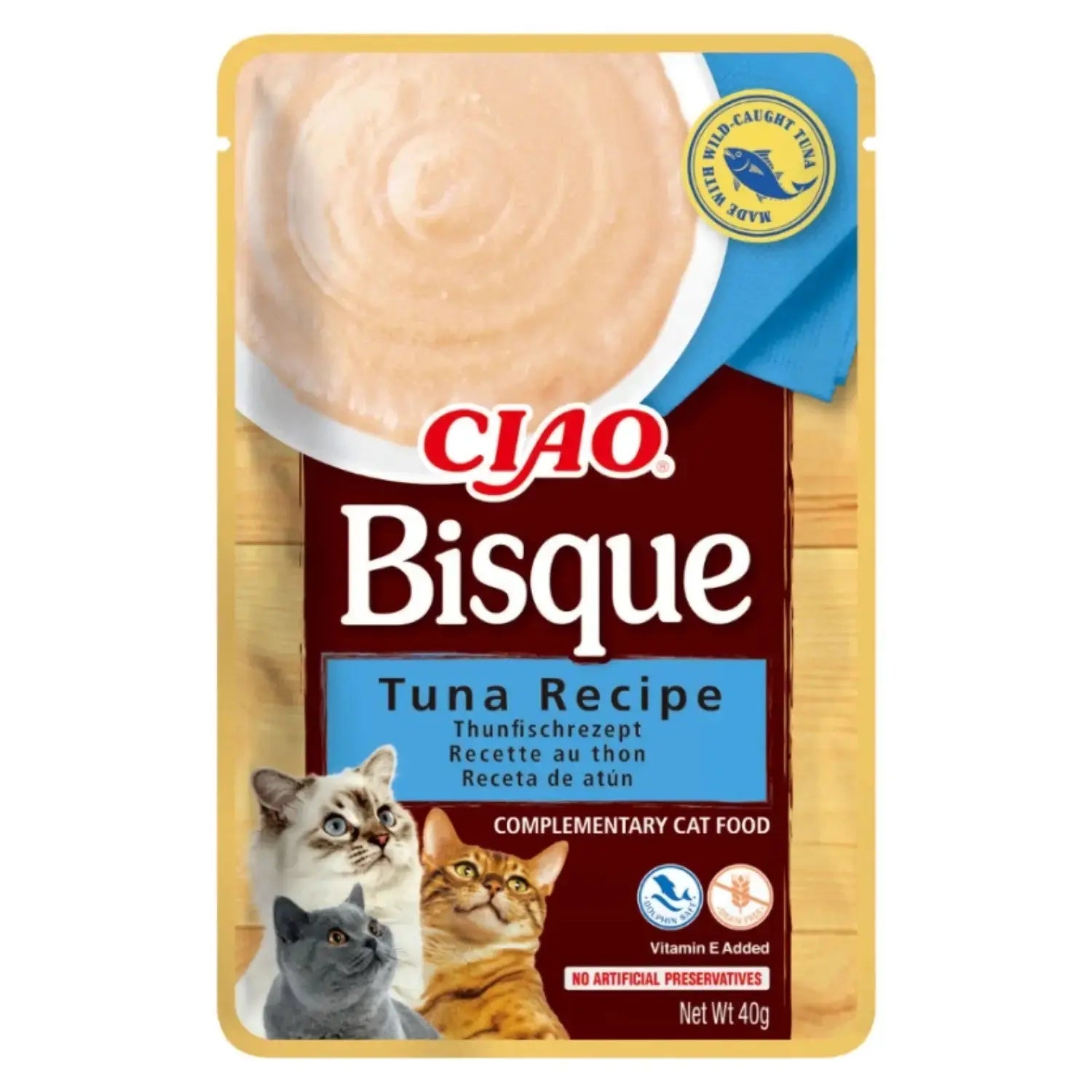Churu CAT BISQUE 40 g | Sobre de Puré para Gatos al mejor precio -todoastorenimal.com