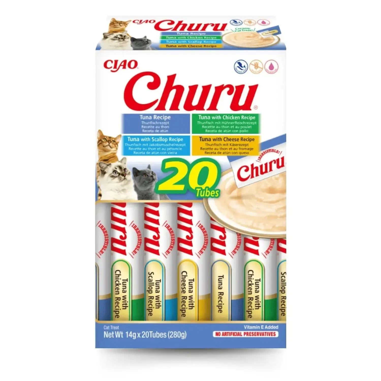 Churu CAT Variedades de Atún Pack Ahorro | Snack Líquido para Gatos al mejor precio -todoastorenimal.com