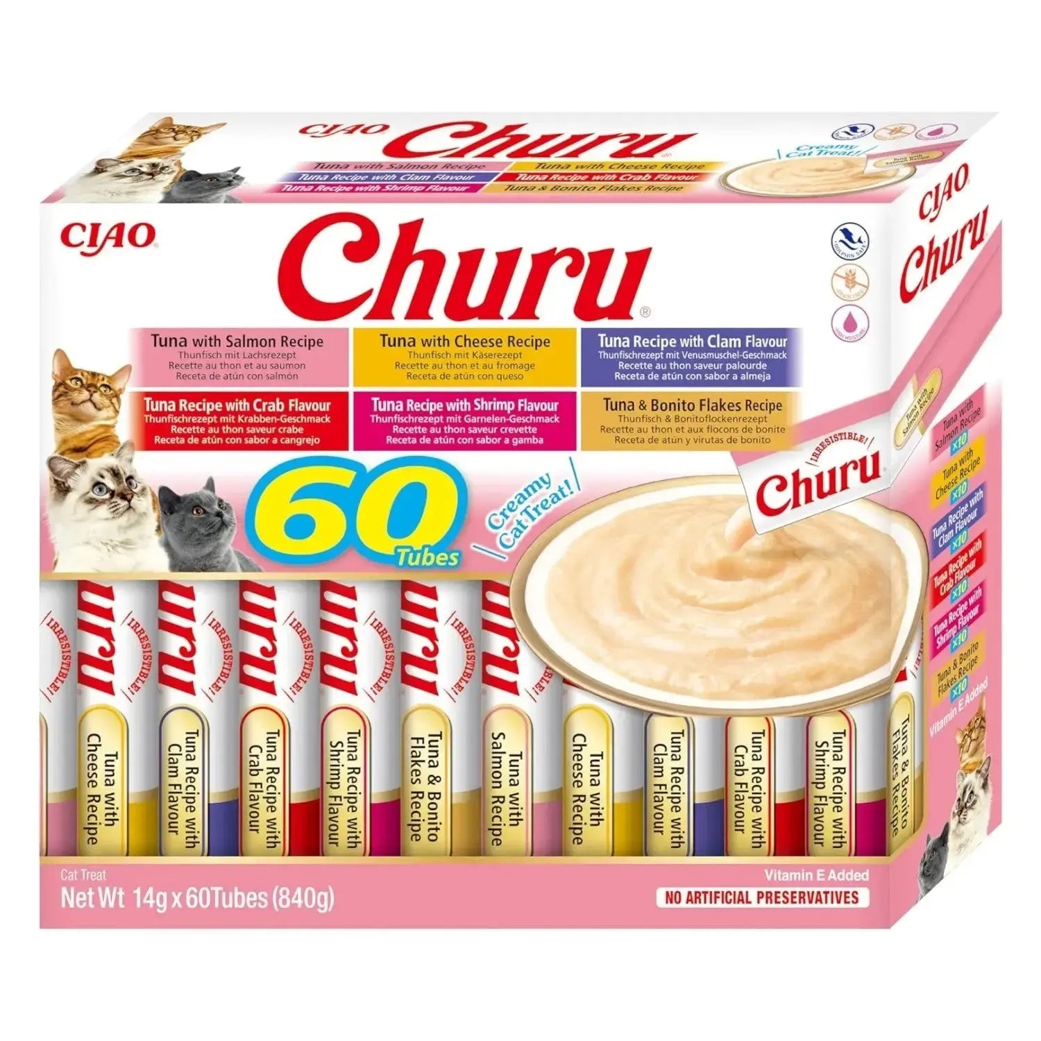 Churu CAT Variedades de Atún Pack Ahorro | Snack Líquido para Gatos al mejor precio -todoastorenimal.com