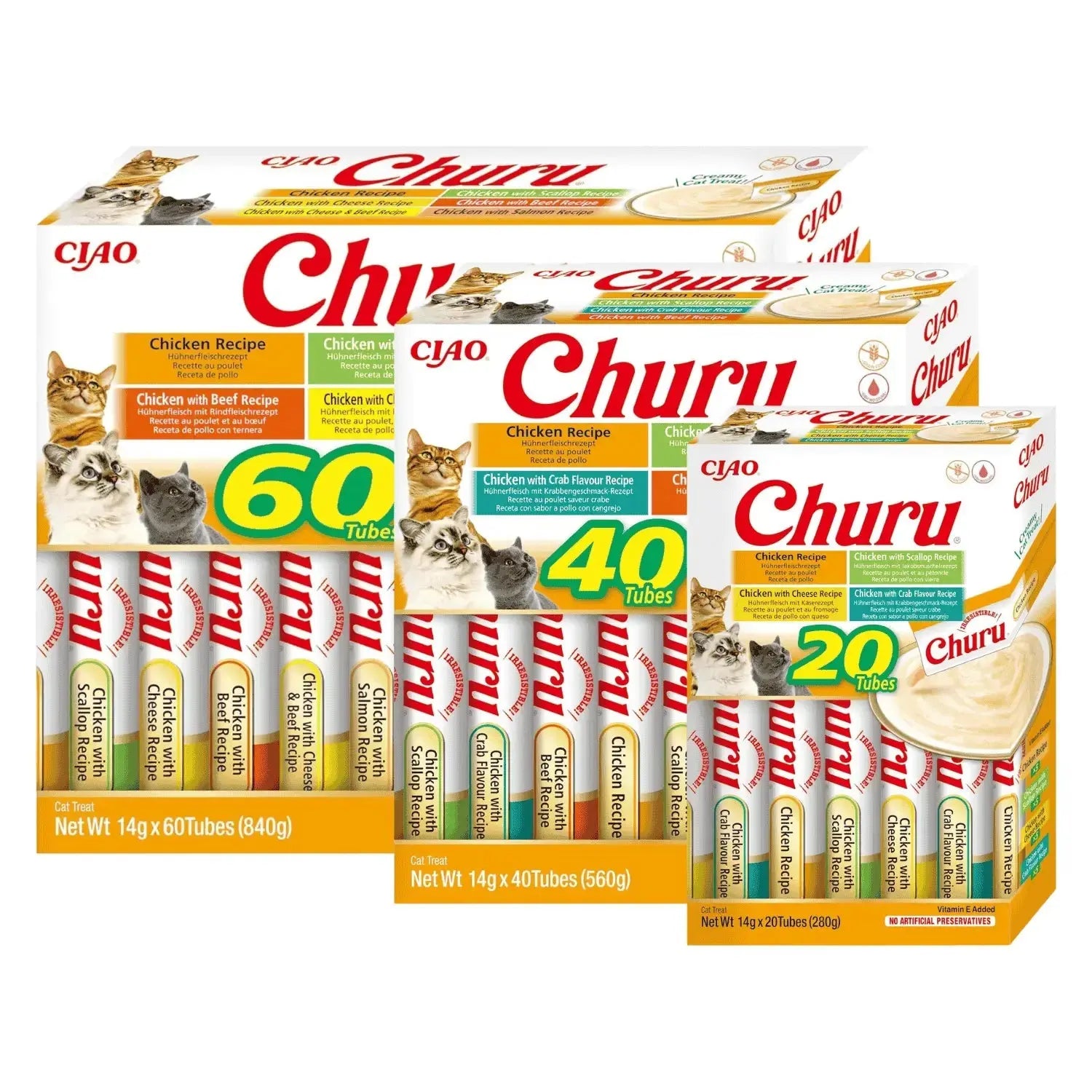 Churu CAT Variedades de Pollo Pack Ahorro | Snack Líquido para Gatos al mejor precio -todoastorenimal.com