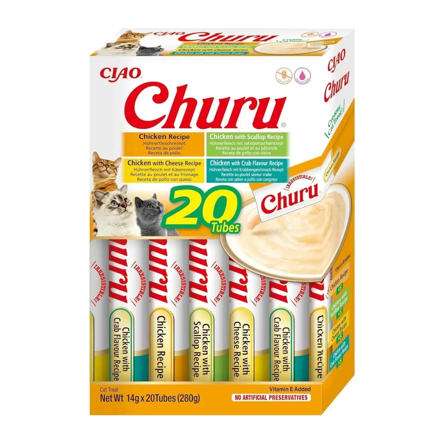 Churu CAT Variedades de Pollo Pack Ahorro | Snack Líquido para Gatos al mejor precio -todoastorenimal.com
