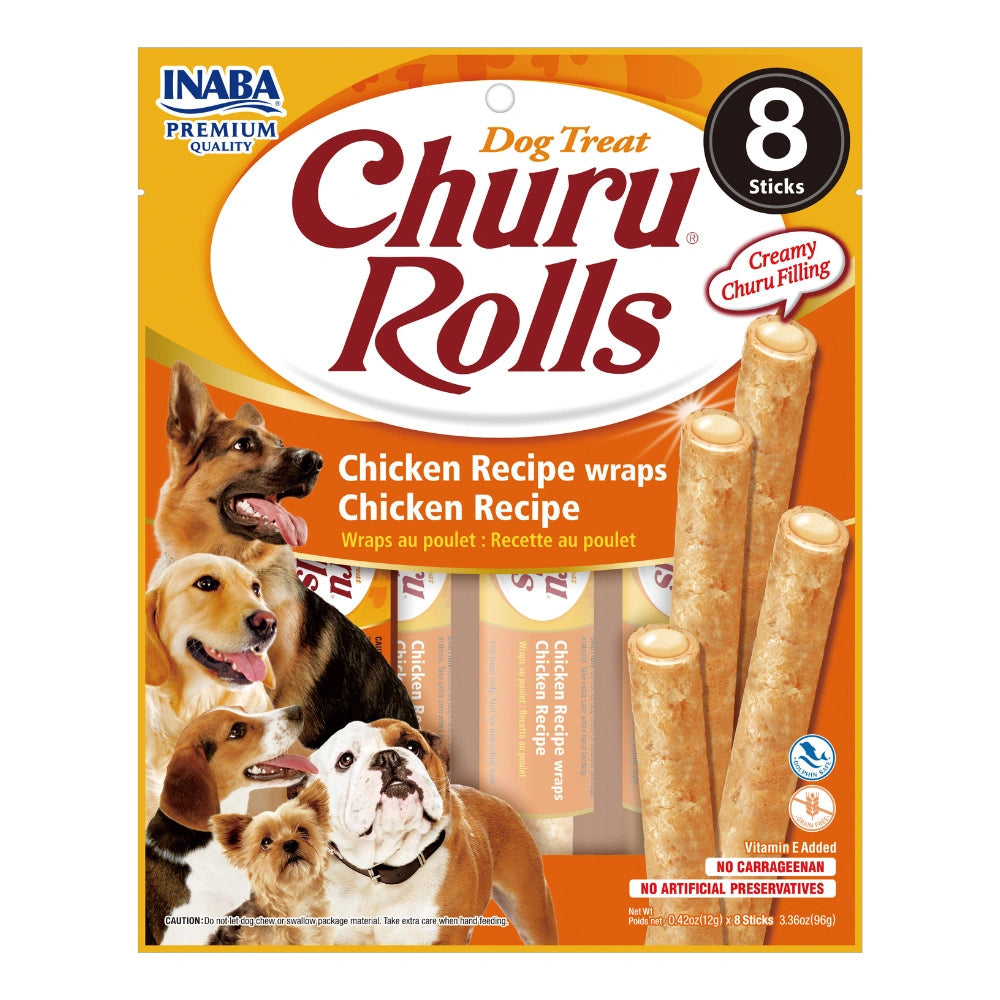 Churu Rolls Receta de Pollo Snack para Perros al mejor precio -todoastorenimal.com