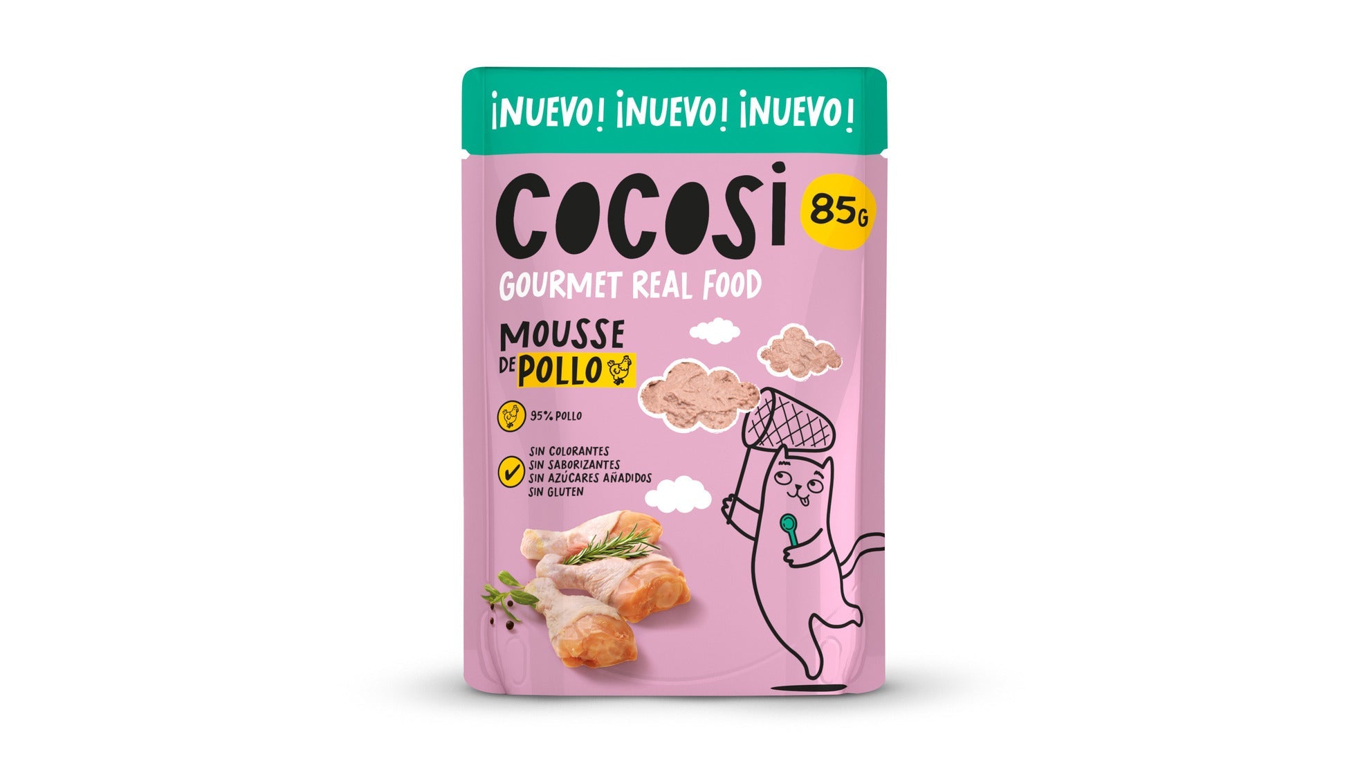 Cocosi Mousse de Pollo para Gatos Esterilizados al mejor precio -todoastorenimal.com