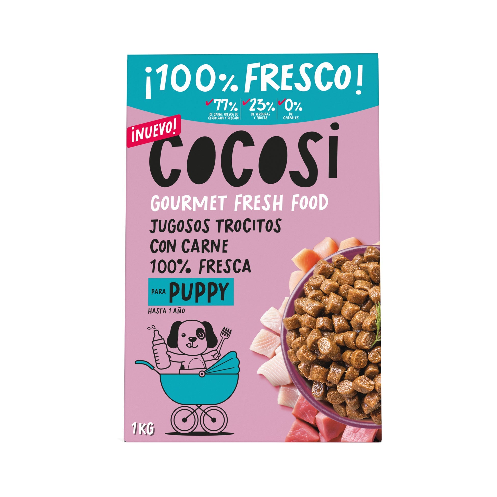 Cocosi Puppy Trocitos con Carne Fresca Comida Semihúmeda para Cachorros al mejor precio -todoastorenimal.com