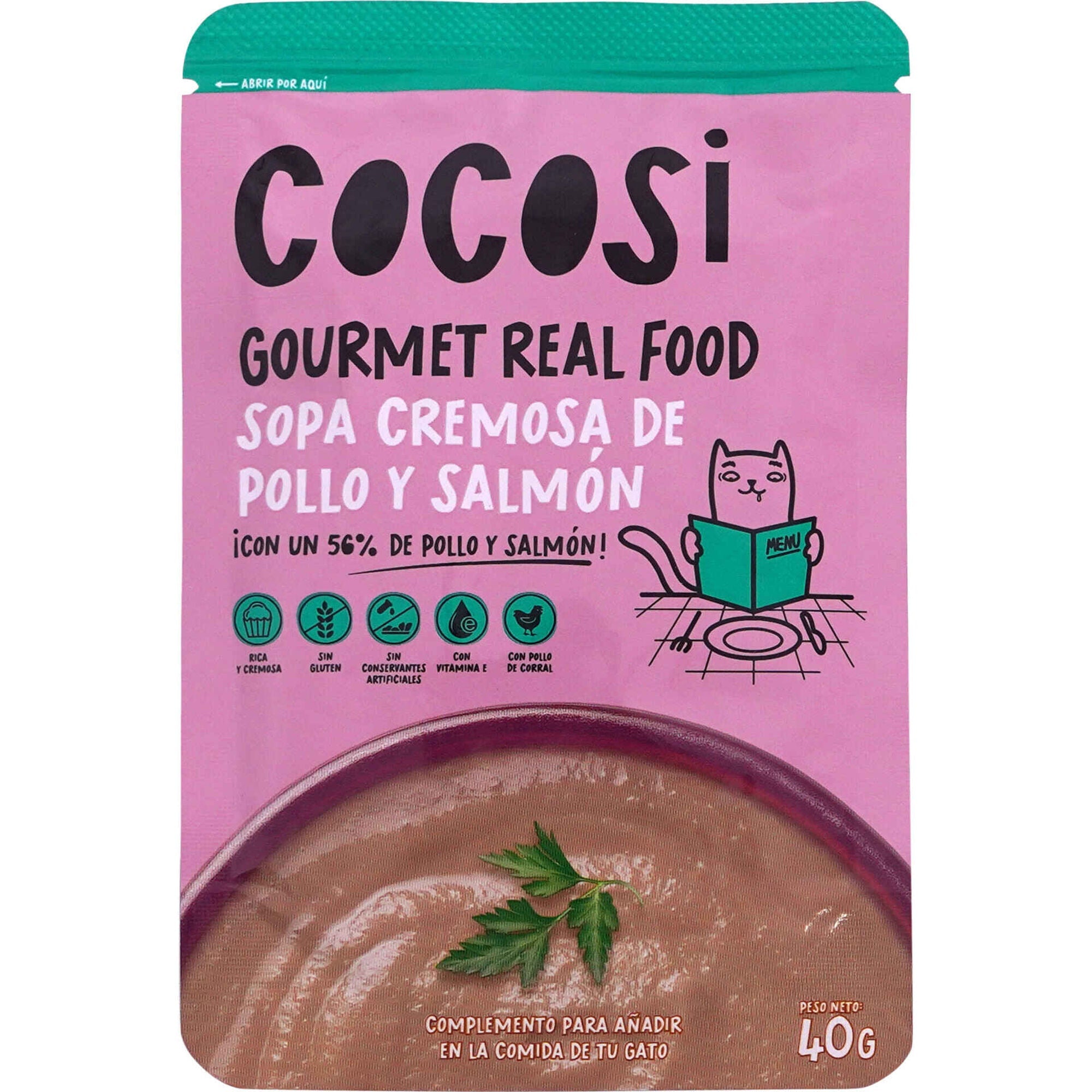 Cocosi Sopa Cremosa de Pollo y Salmón para Gatos al mejor precio -todoastorenimal.com