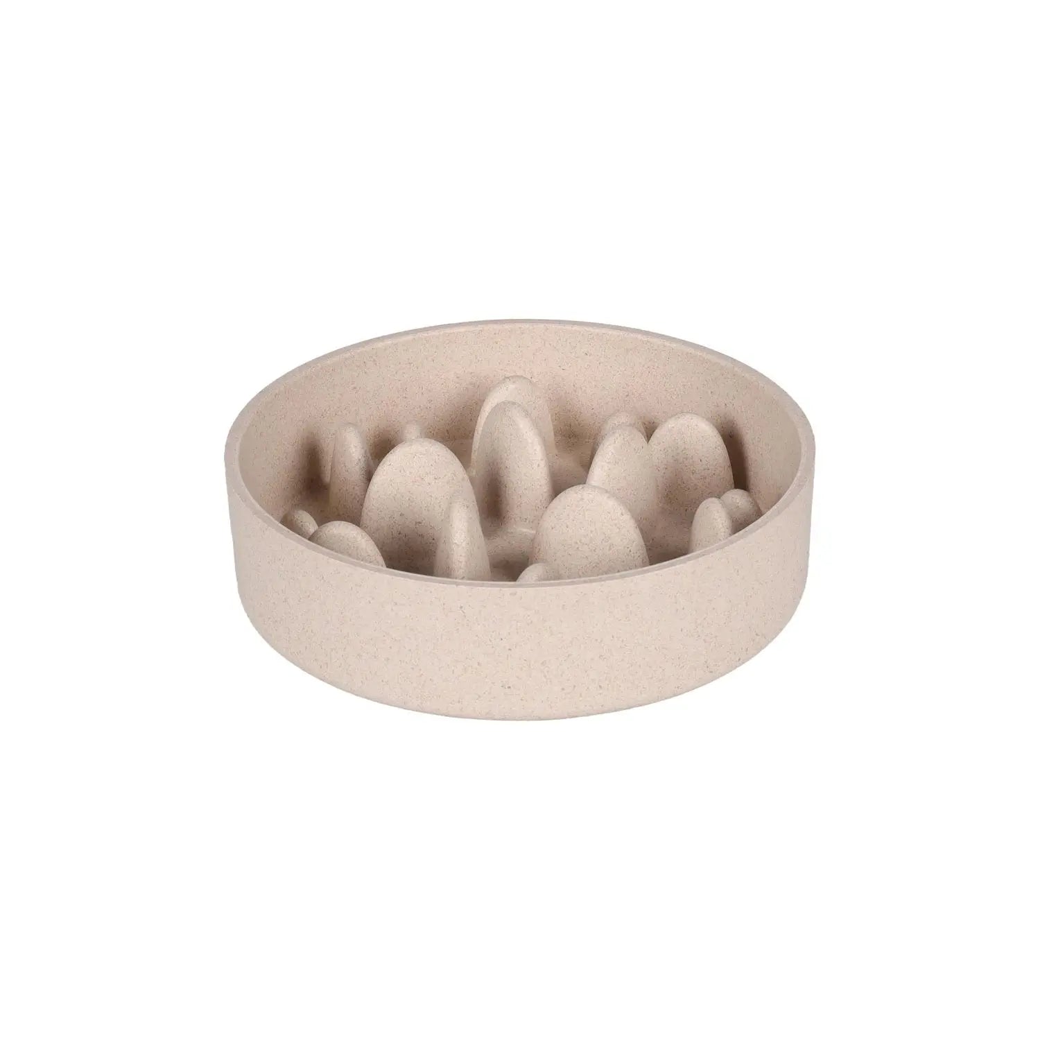 Comedero Antiestrés Slow Bambu Greni Beige para Perros FLAMINGO