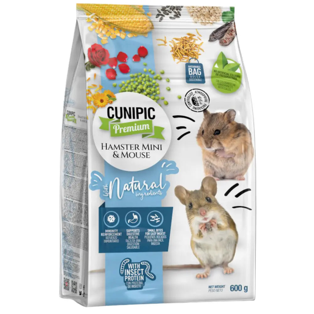 Cunipic Premium Alimento Hamster Mini & Ratón 600 g al mejor precio -todoastorenimal.com