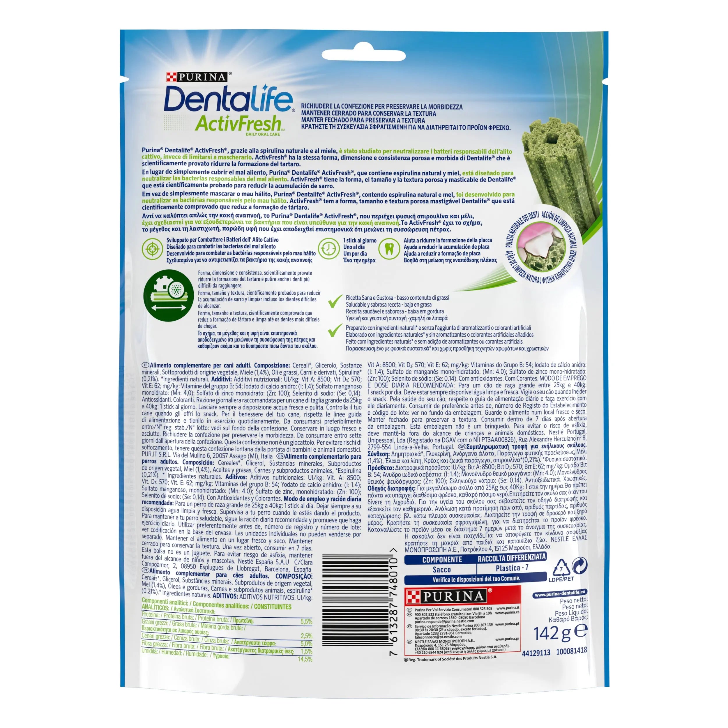 Dentalife Activfresh Dog Large 4 Sticks al mejor precio -todoastorenimal.com