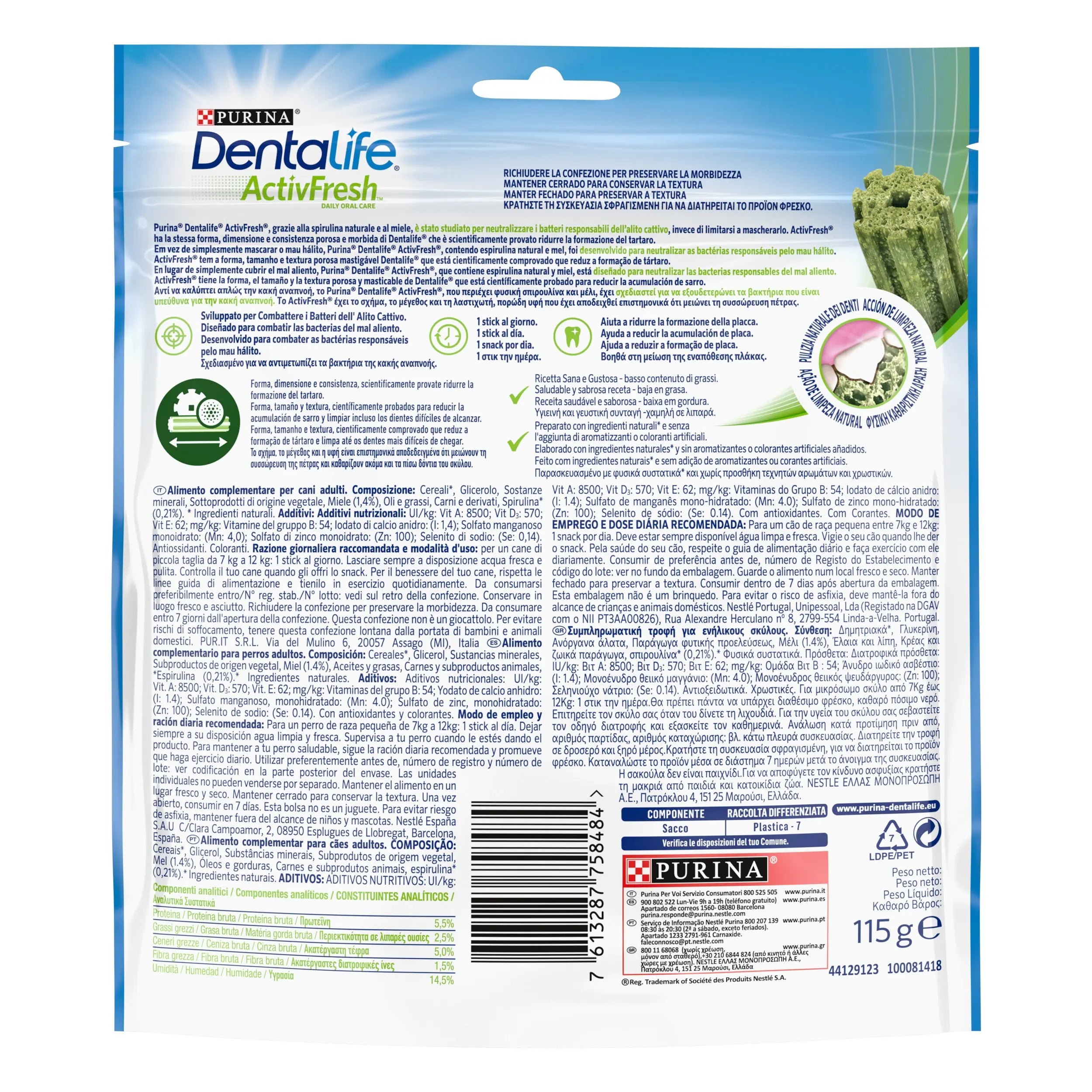 Dentalife Activfresh Dog Small 7 Sticks al mejor precio -todoastorenimal.com