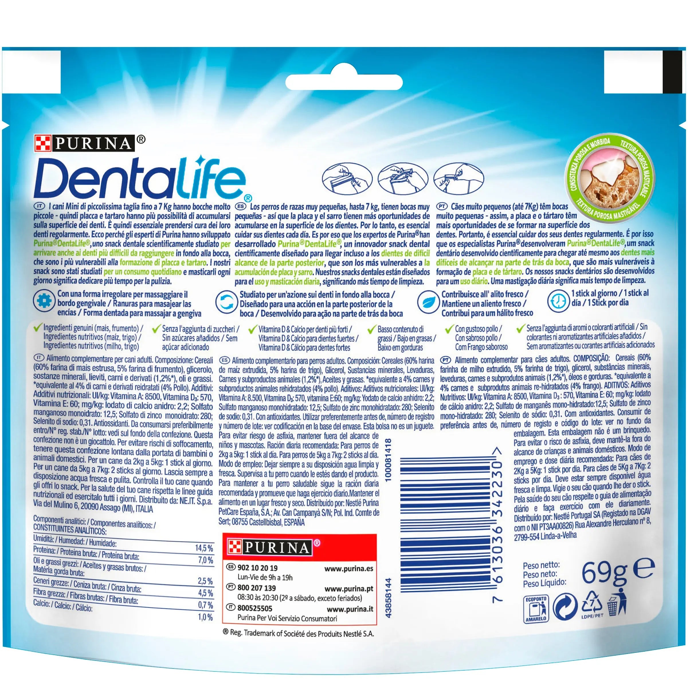 Dentalife Dog Extra Mini 7 Sticks al mejor precio -todoastorenimal.com