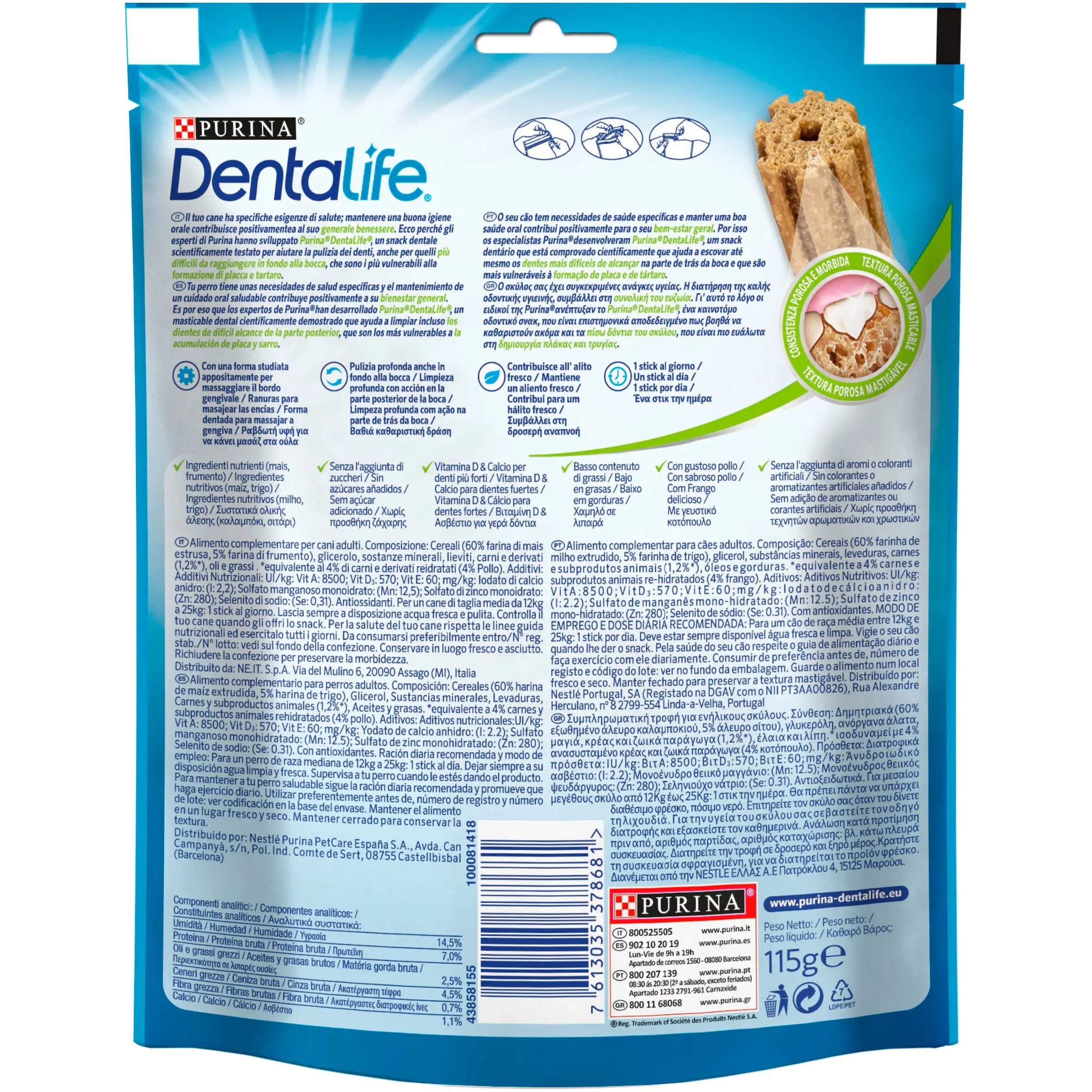 Dentalife Dog Medium 5 Sticks al mejor precio -todoastorenimal.com