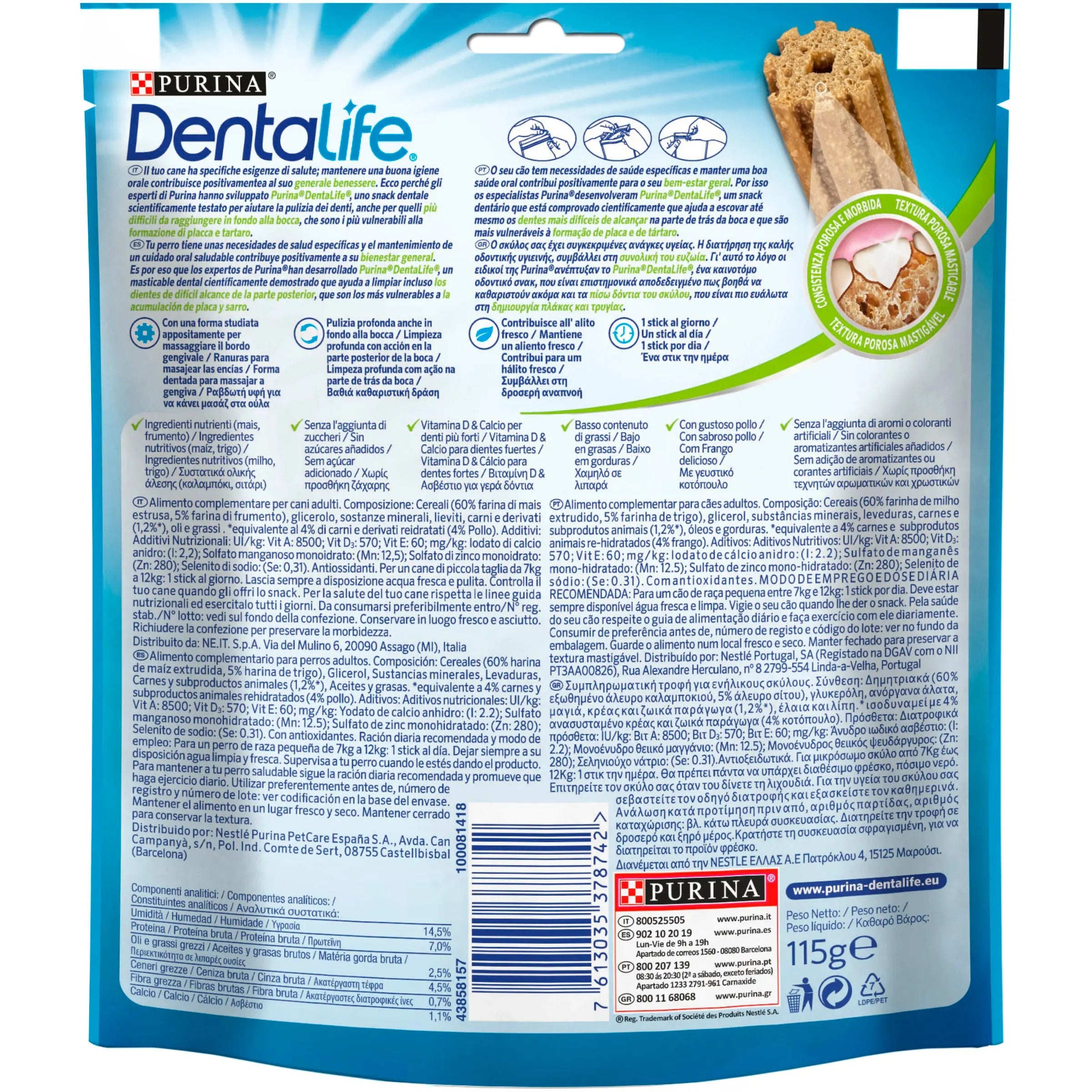 Dentalife Dog Small 7 Sticks al mejor precio -todoastorenimal.com