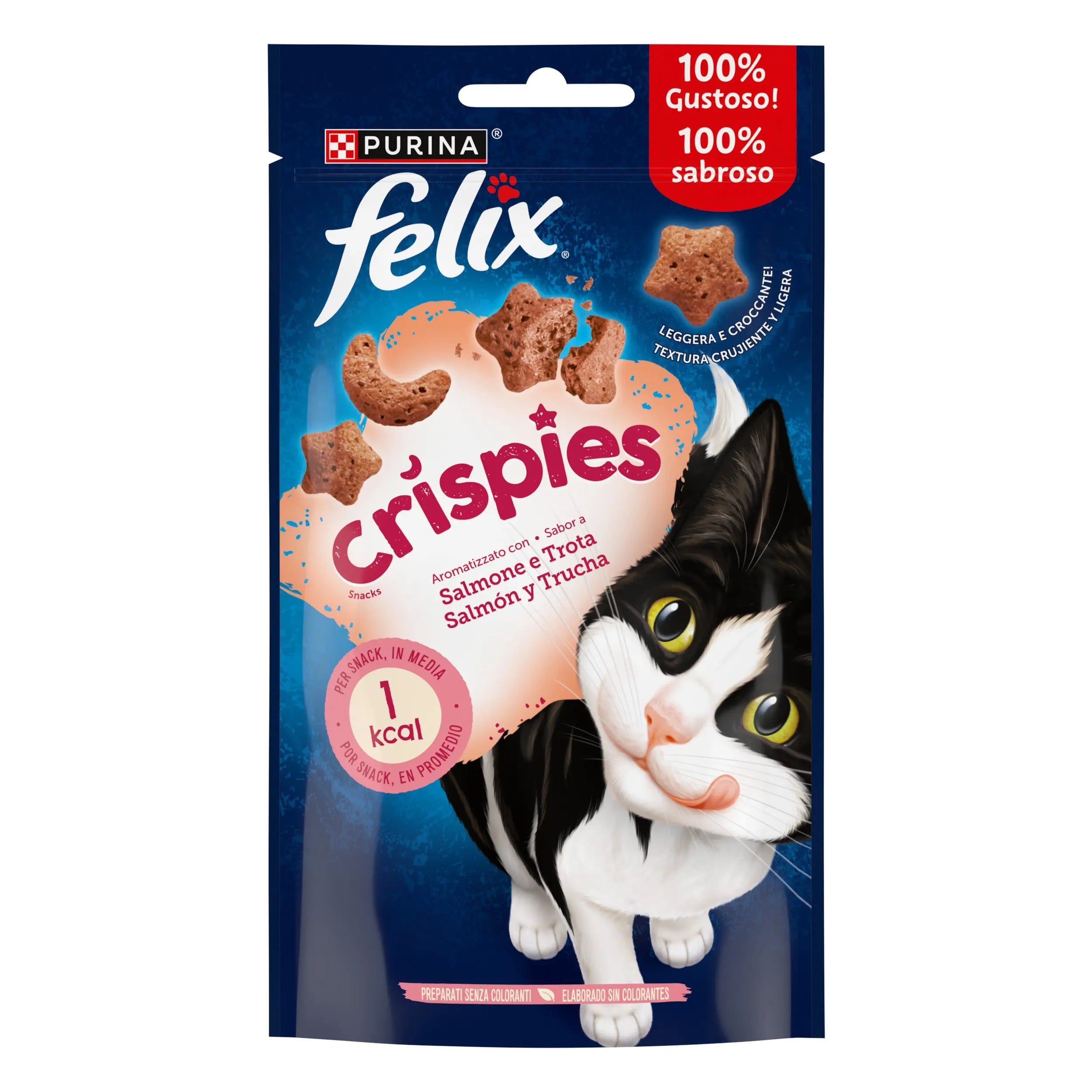 Felix Crispies Salmón & Trucha 45 g al mejor precio -todoastorenimal.com
