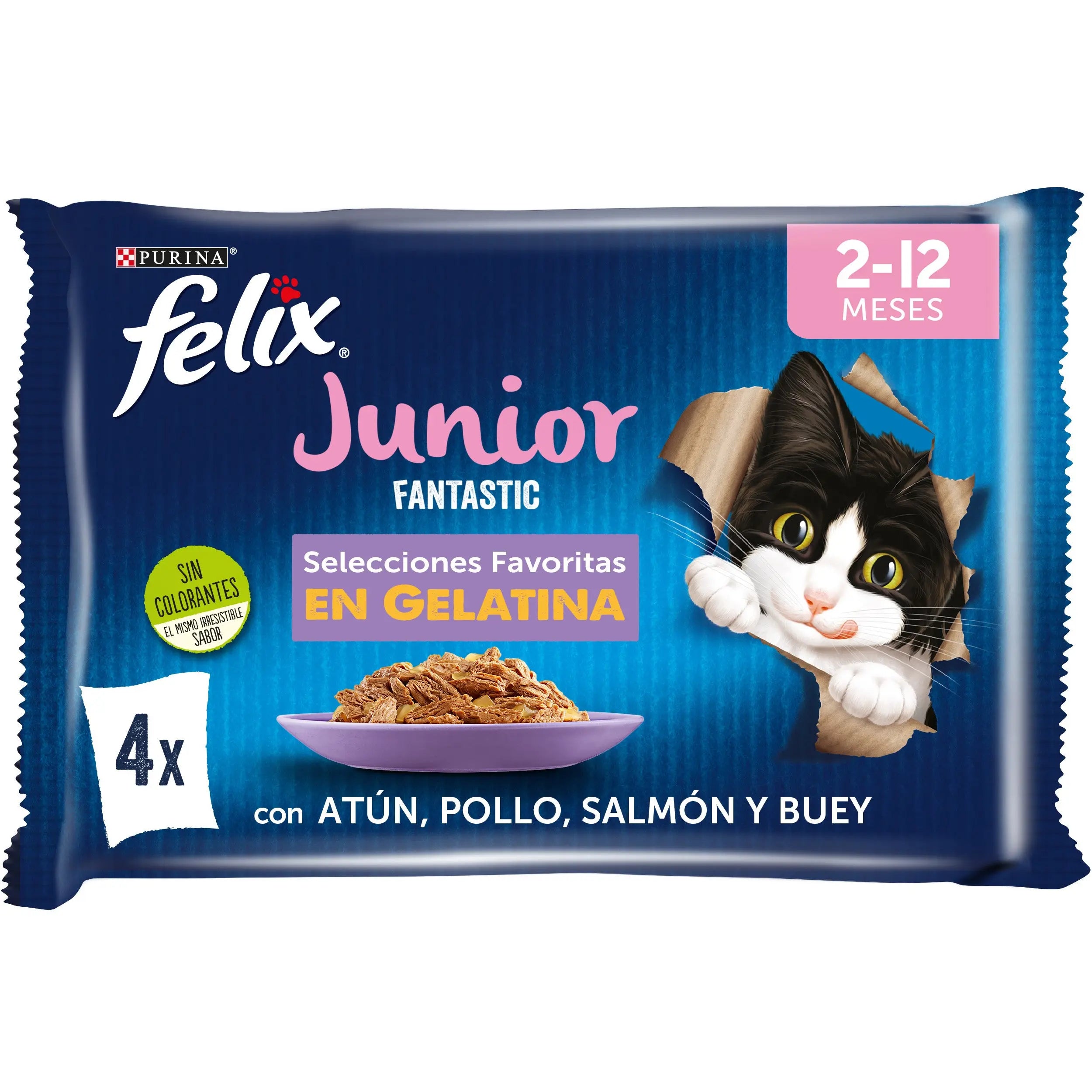 Felix Fantastic Junior Pack 4x85 g al mejor precio -todoastorenimal.com
