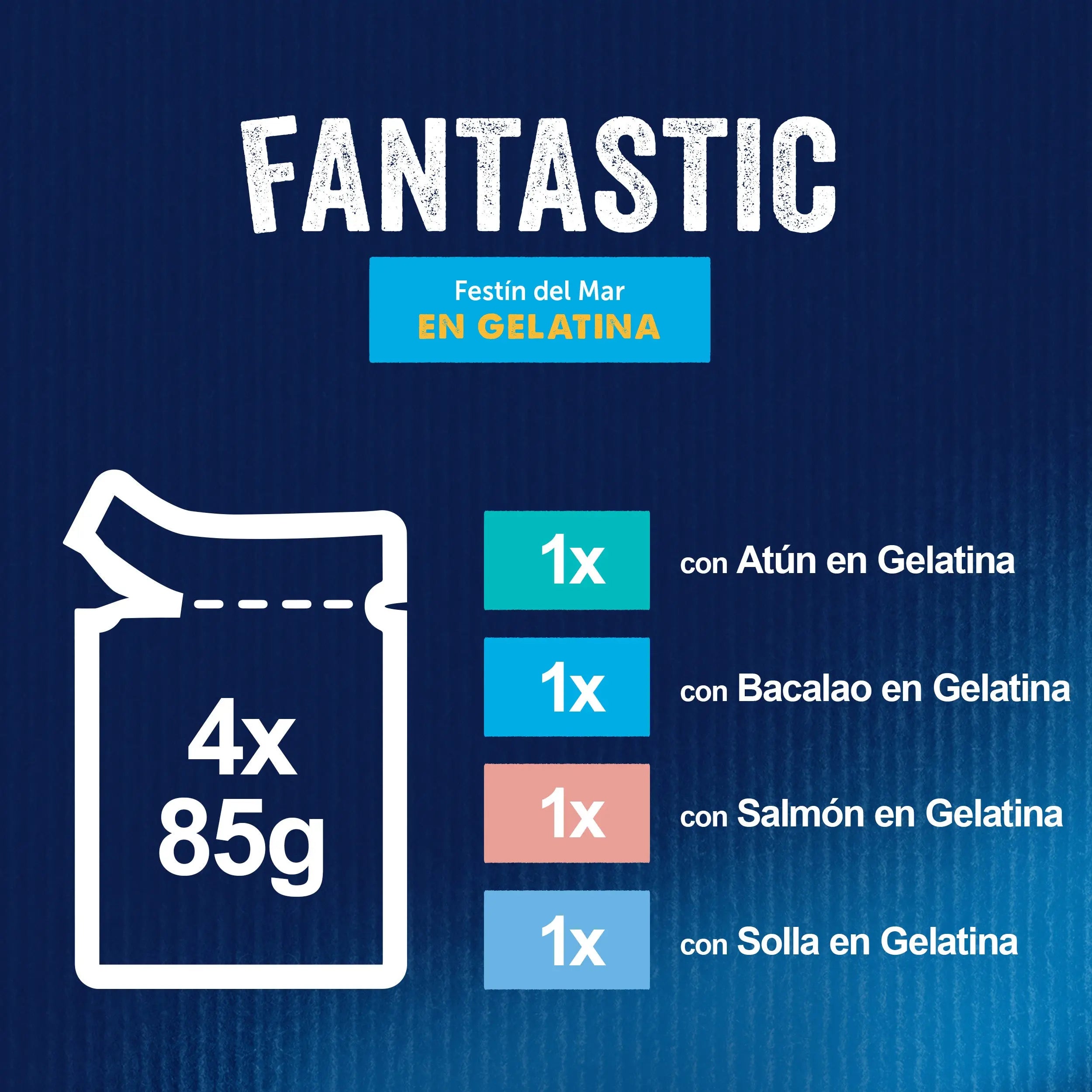 Felix Fantastic Pescados Pack 4X85 g al mejor precio -todoastorenimal.com
