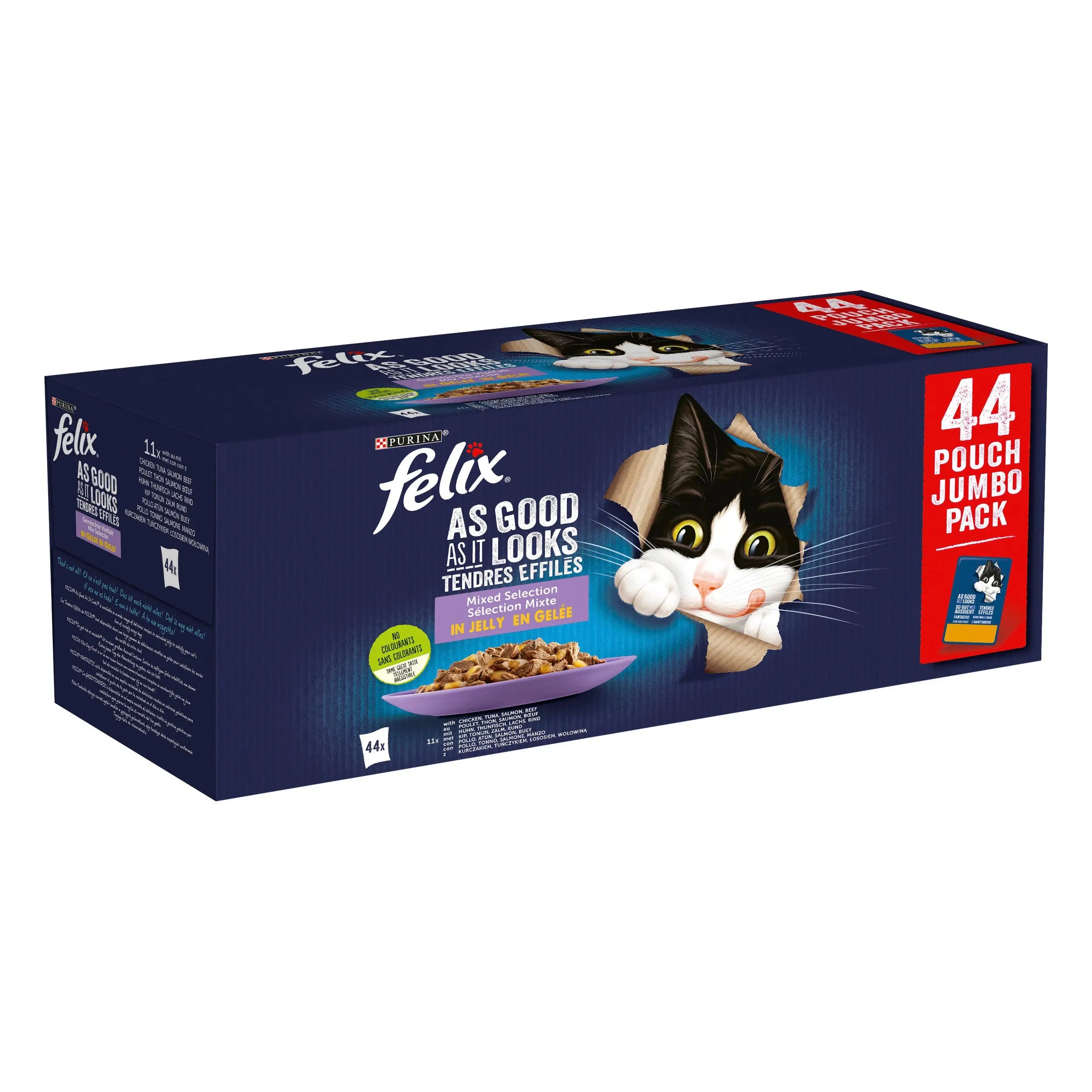 Felix Fantastic Selección de Sabores En Gelatina Pack 44X85 g al mejor precio -todoastorenimal.com