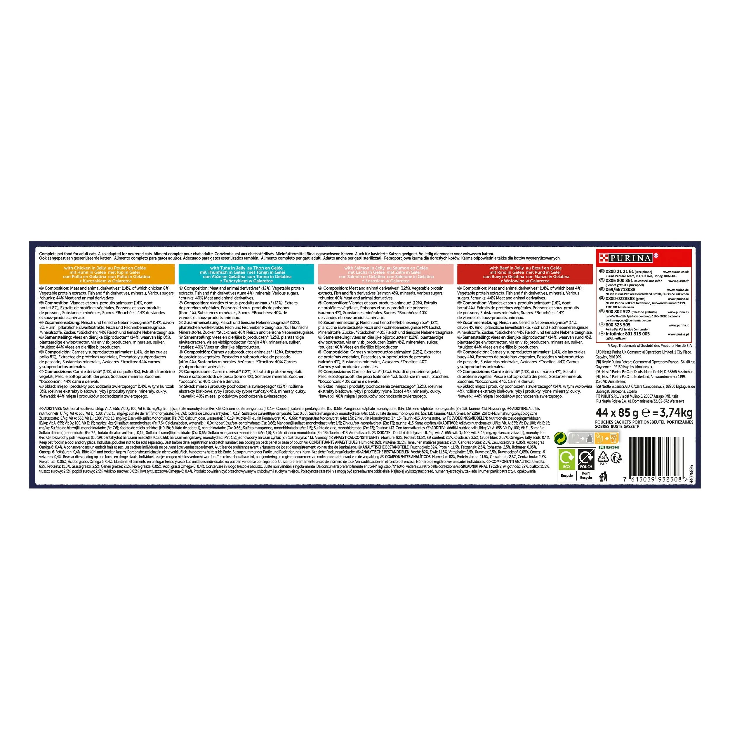 Felix Fantastic Selección de Sabores En Gelatina Pack 44X85 g al mejor precio -todoastorenimal.com