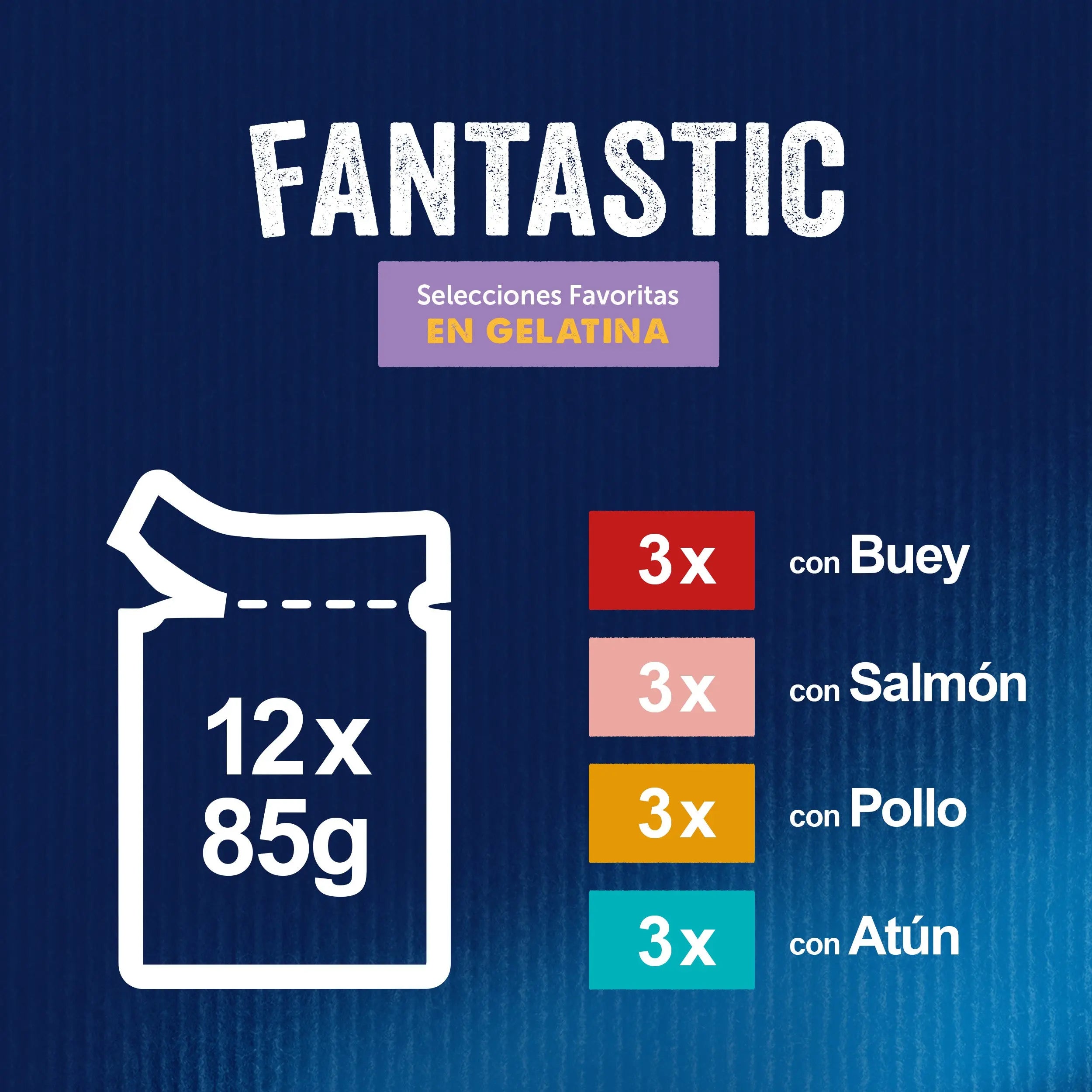 Felix Fantastic Surtido Gelatina Pack 12X85 g al mejor precio -todoastorenimal.com