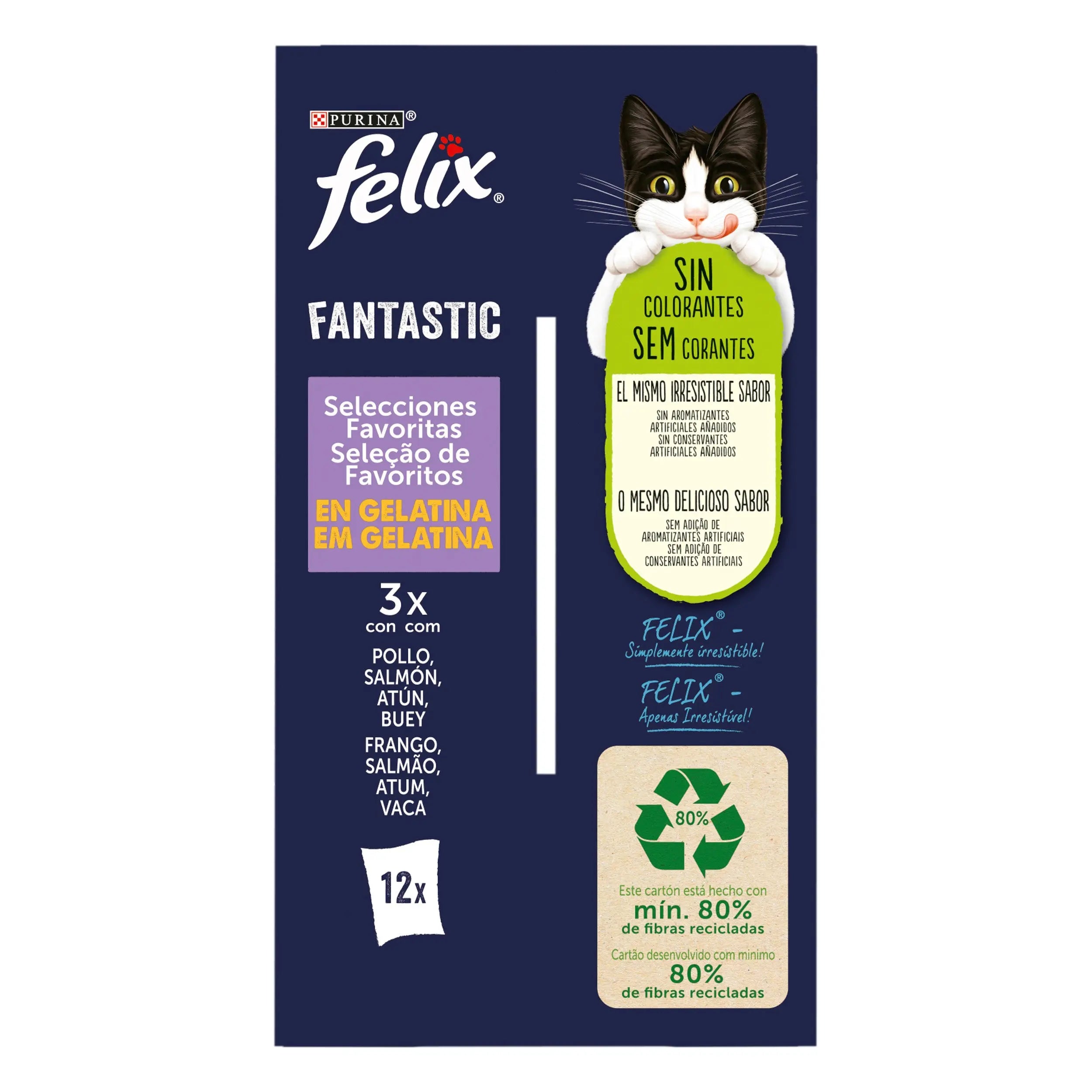 Felix Fantastic Surtido Gelatina Pack 12X85 g al mejor precio -todoastorenimal.com