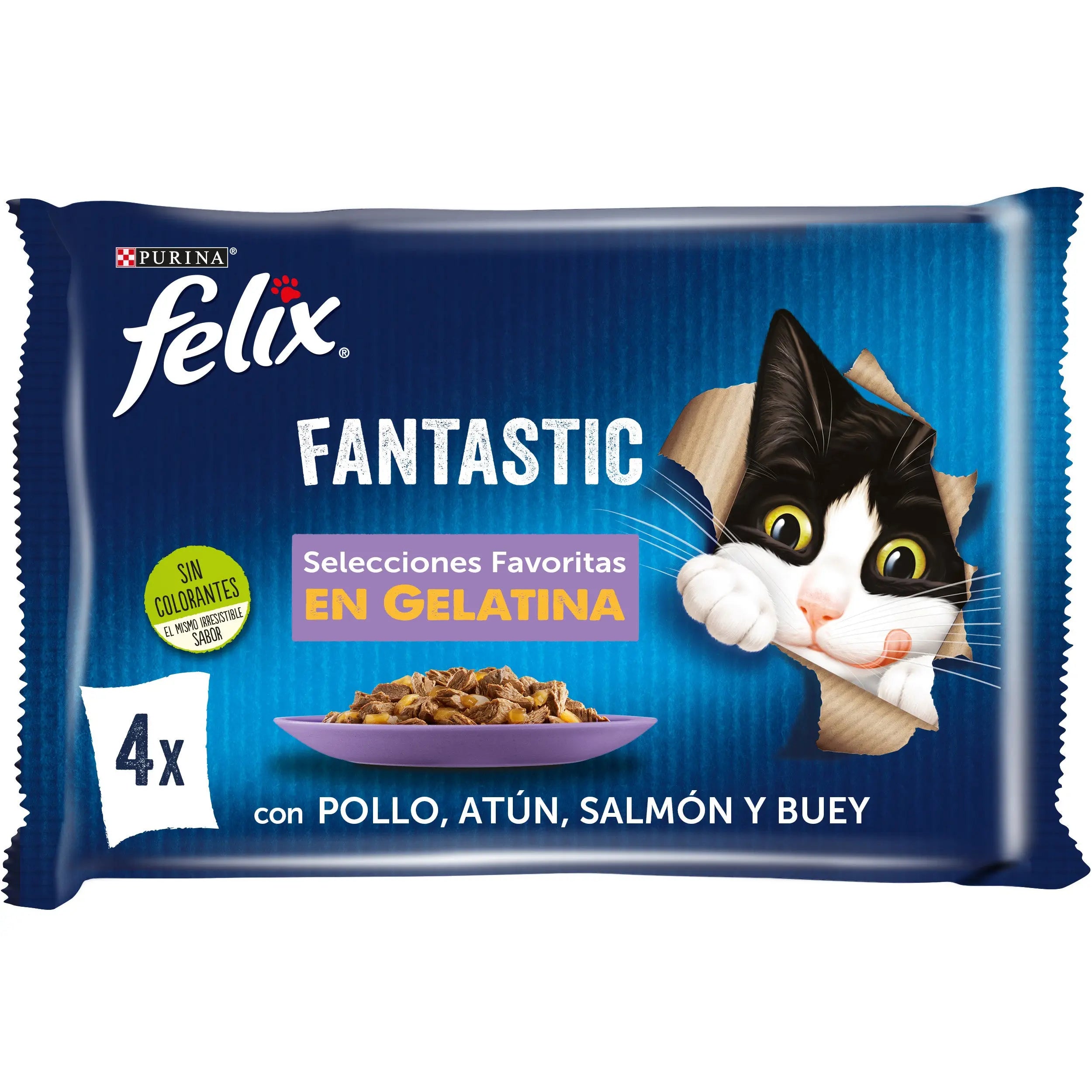 Felix Fantastic Surtido Gelatina Pack 4x85 g al mejor precio -todoastorenimal.com