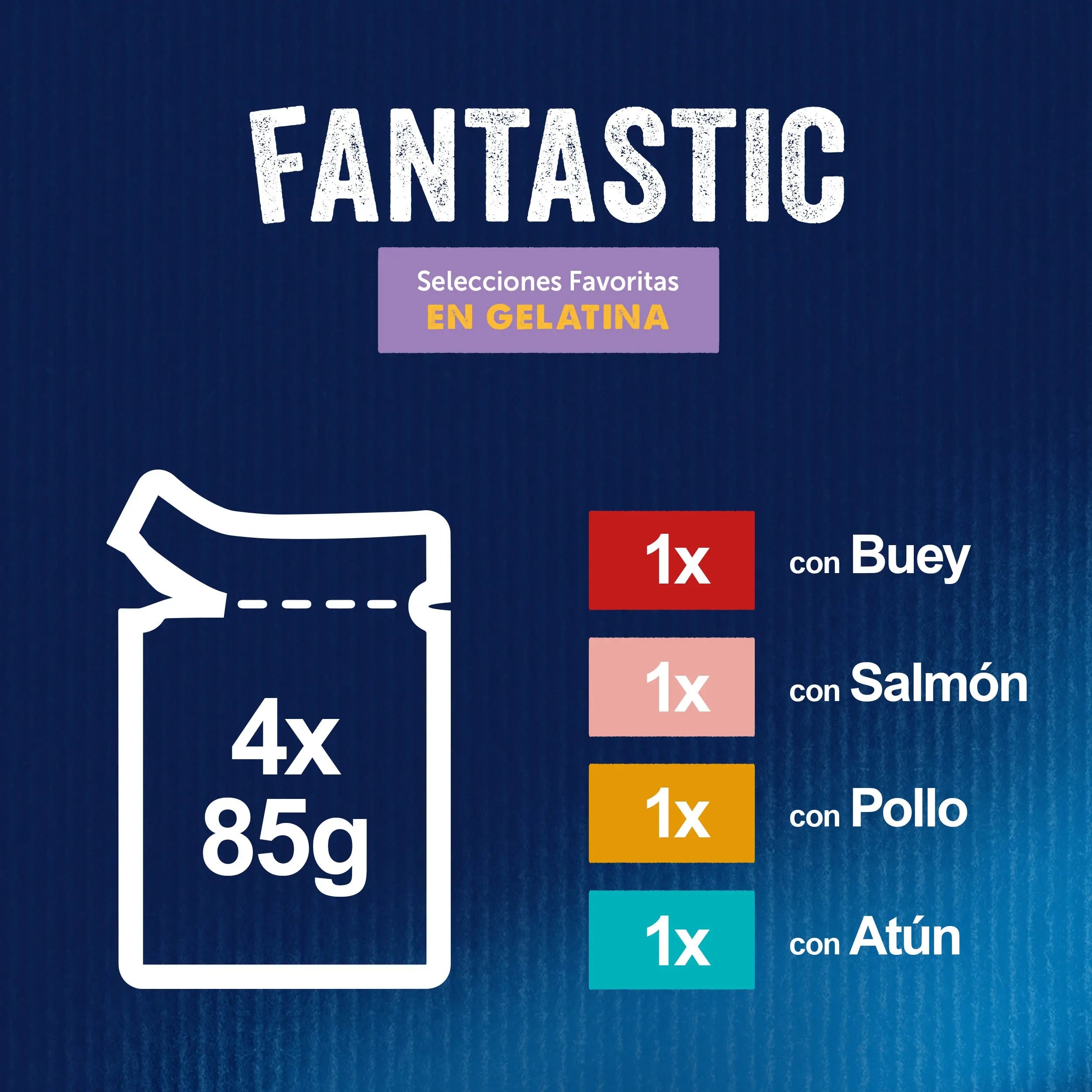 Felix Fantastic Surtido Gelatina Pack 4x85 g al mejor precio -todoastorenimal.com