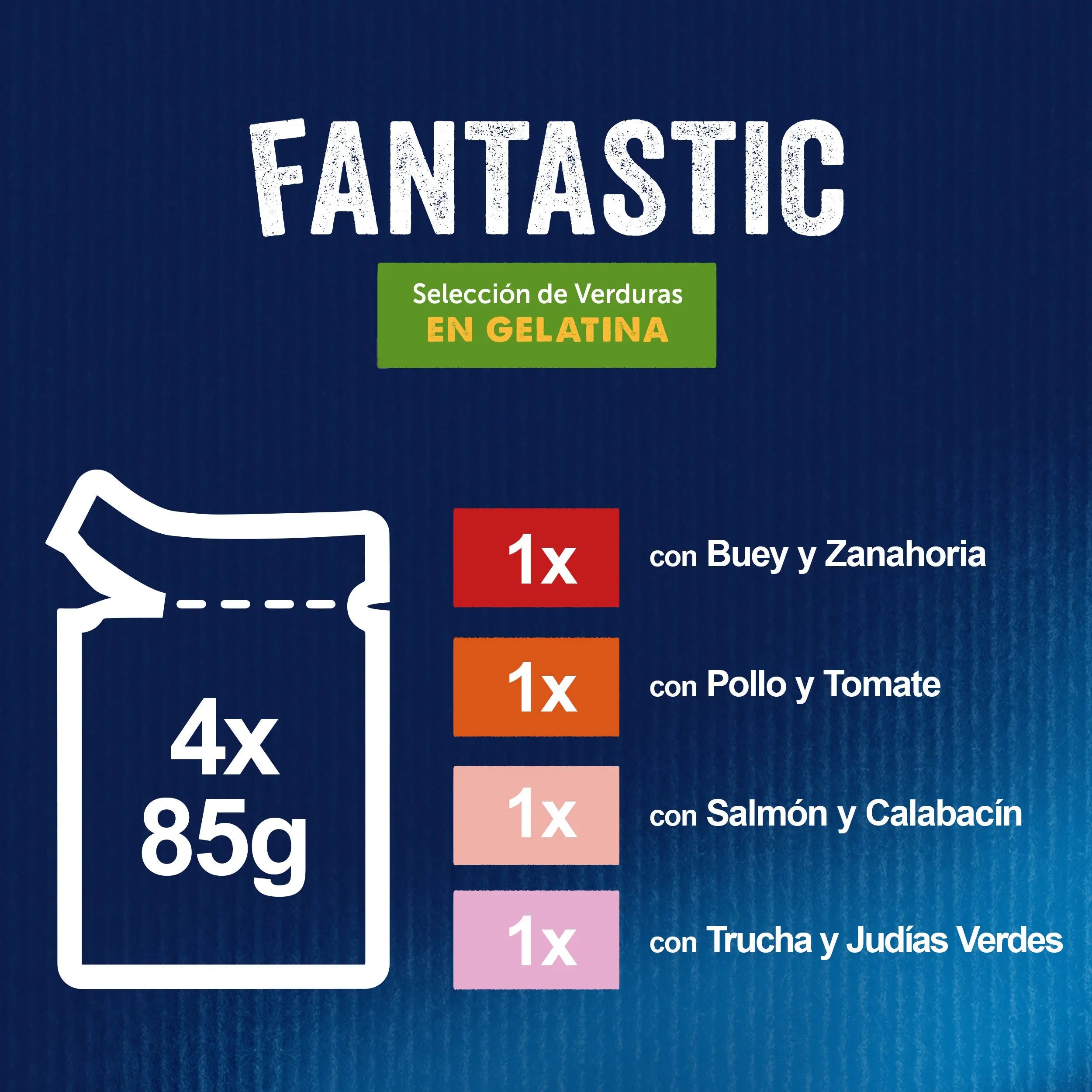 Felix Fantastic Surtido Verduras Pack 4X85 g al mejor precio -todoastorenimal.com