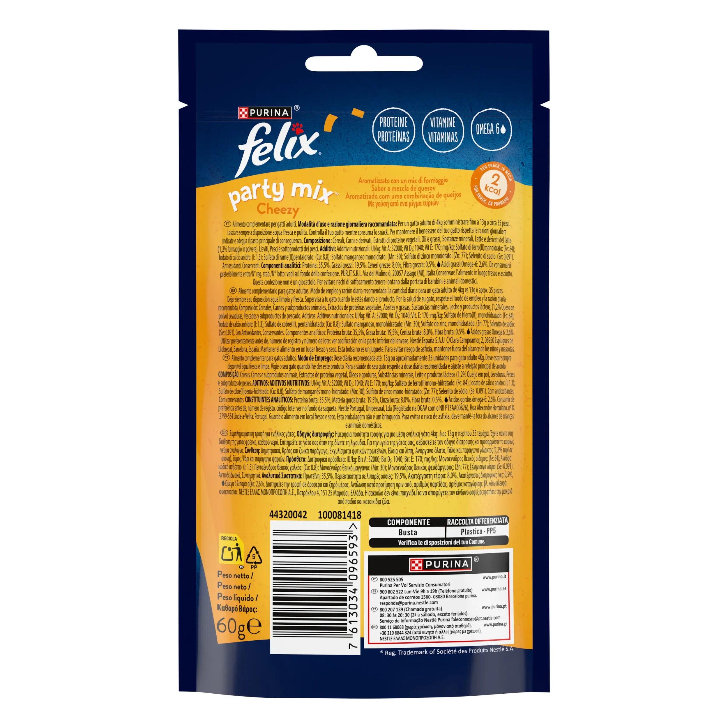 Felix Party Mix Cheezy Mix 60 g al mejor precio -todoastorenimal.com
