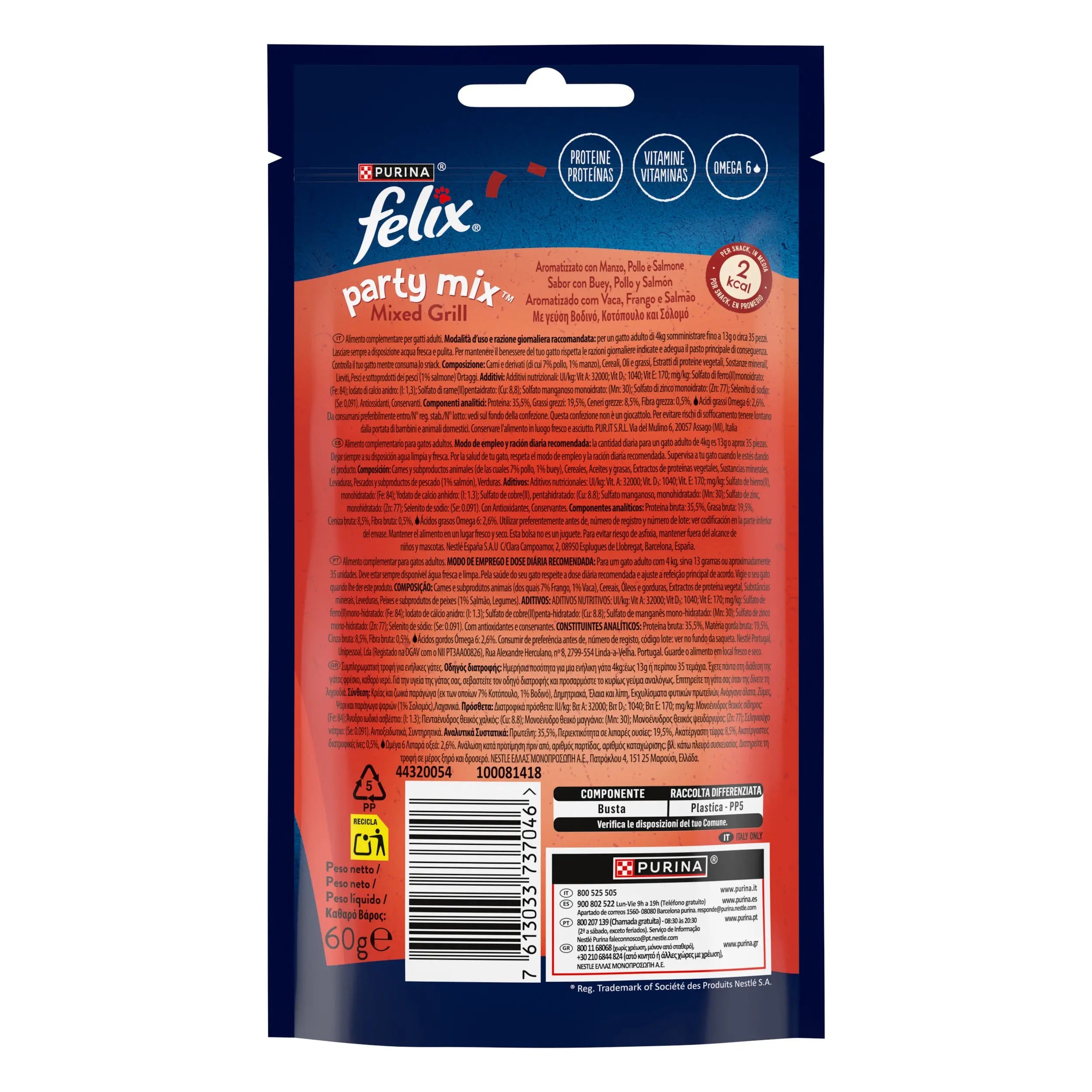 Felix Party Mix Mixed Grill 60 g al mejor precio -todoastorenimal.com
