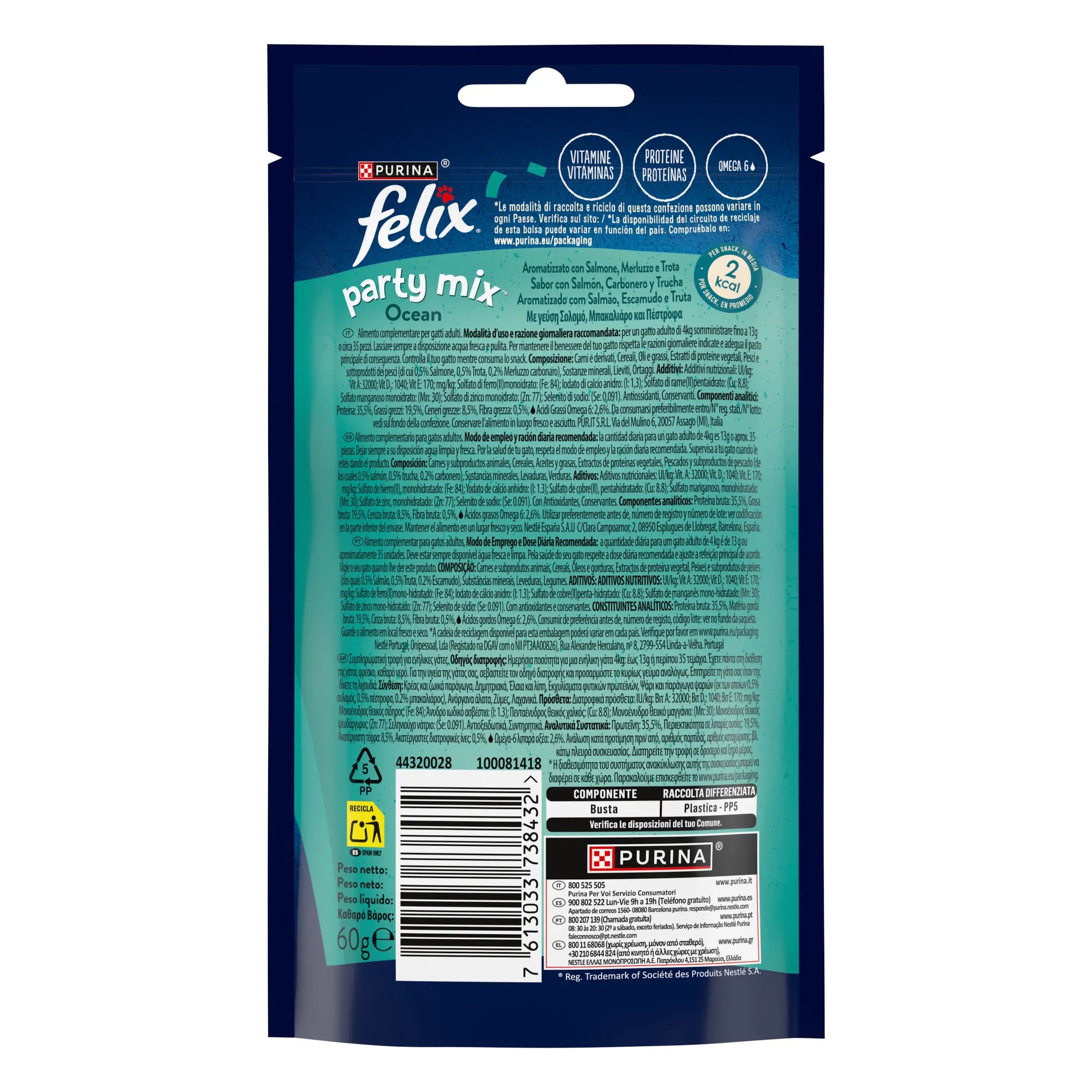Felix Party Mix Ocean Mix 60 g al mejor precio -todoastorenimal.com