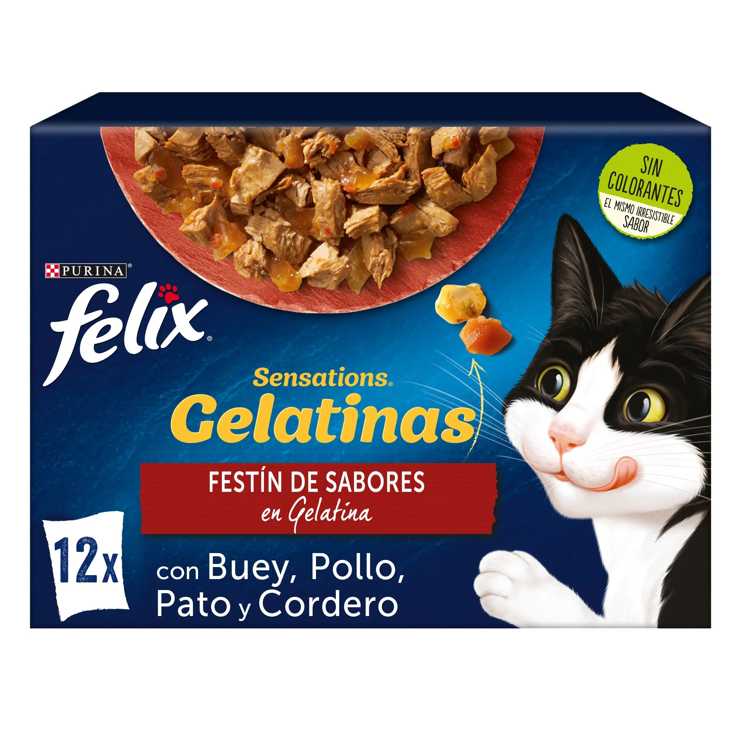 Felix Sensations Carnes Gelatina Pack 12X85 g al mejor precio -todoastorenimal.com