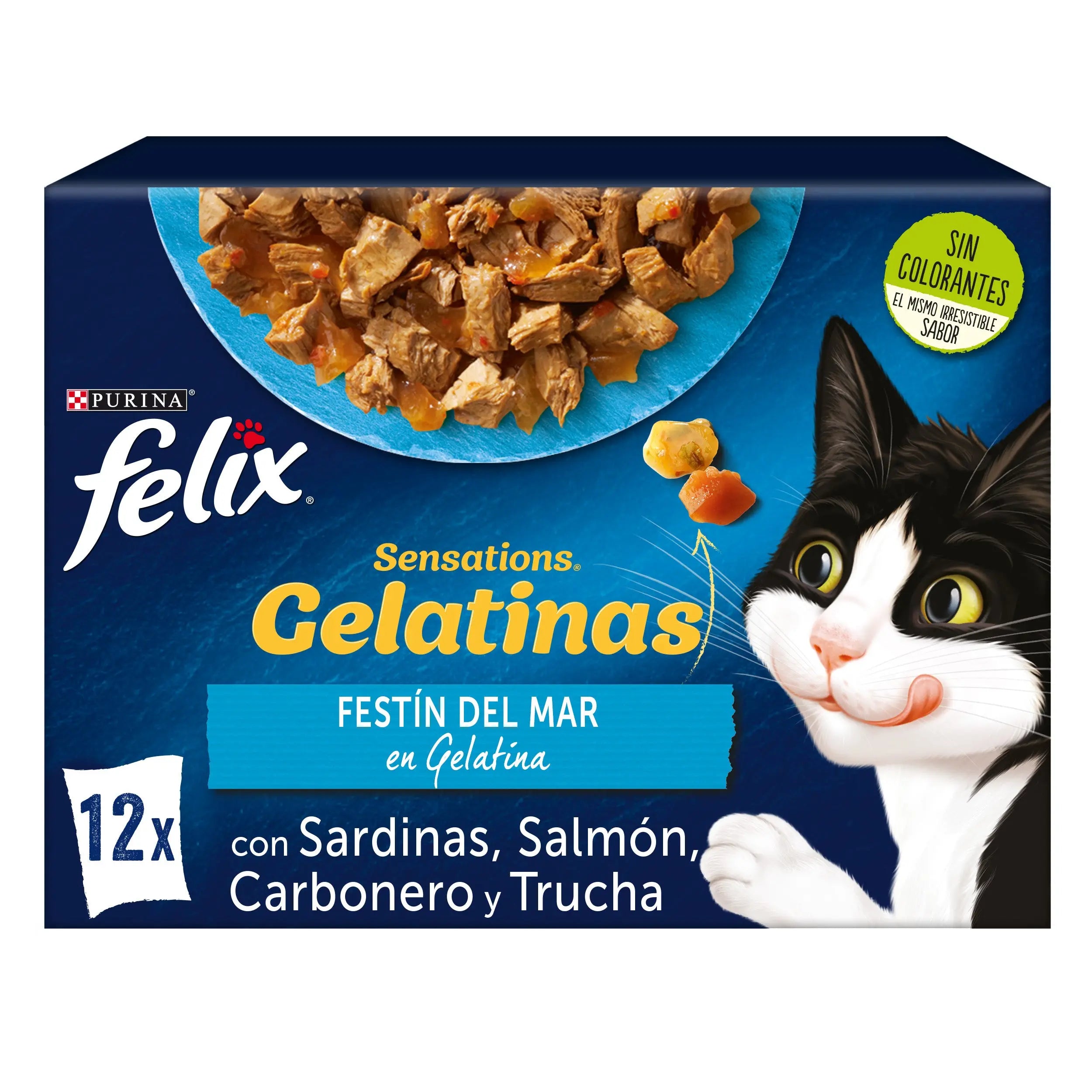Felix Sensations Pescados Gelatina Pack 12X85 g al mejor precio -todoastorenimal.com