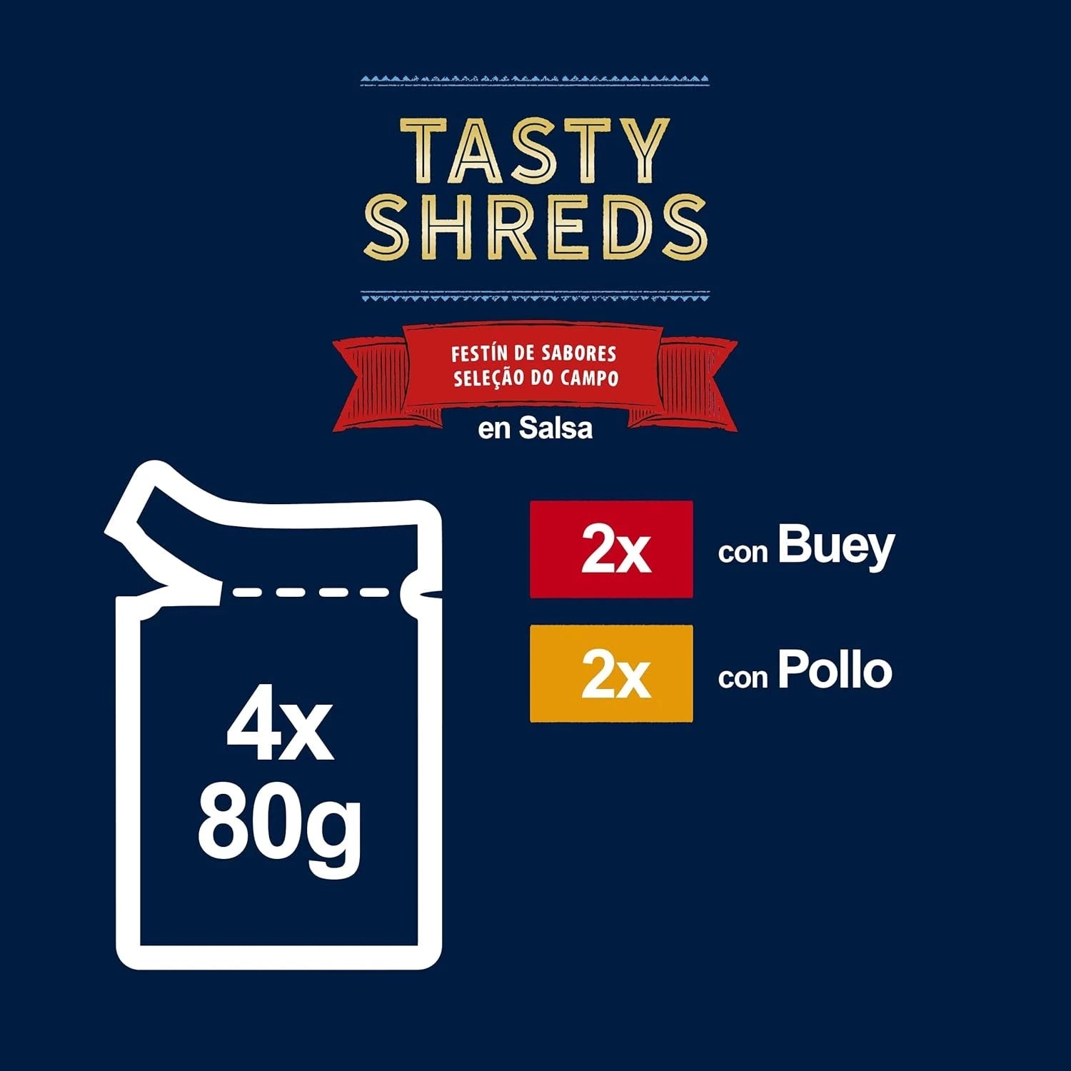 Felix Tasty Shreds Carnes Pack 4x80 g Húmeda para Gatos al mejor precio -todoastorenimal.com