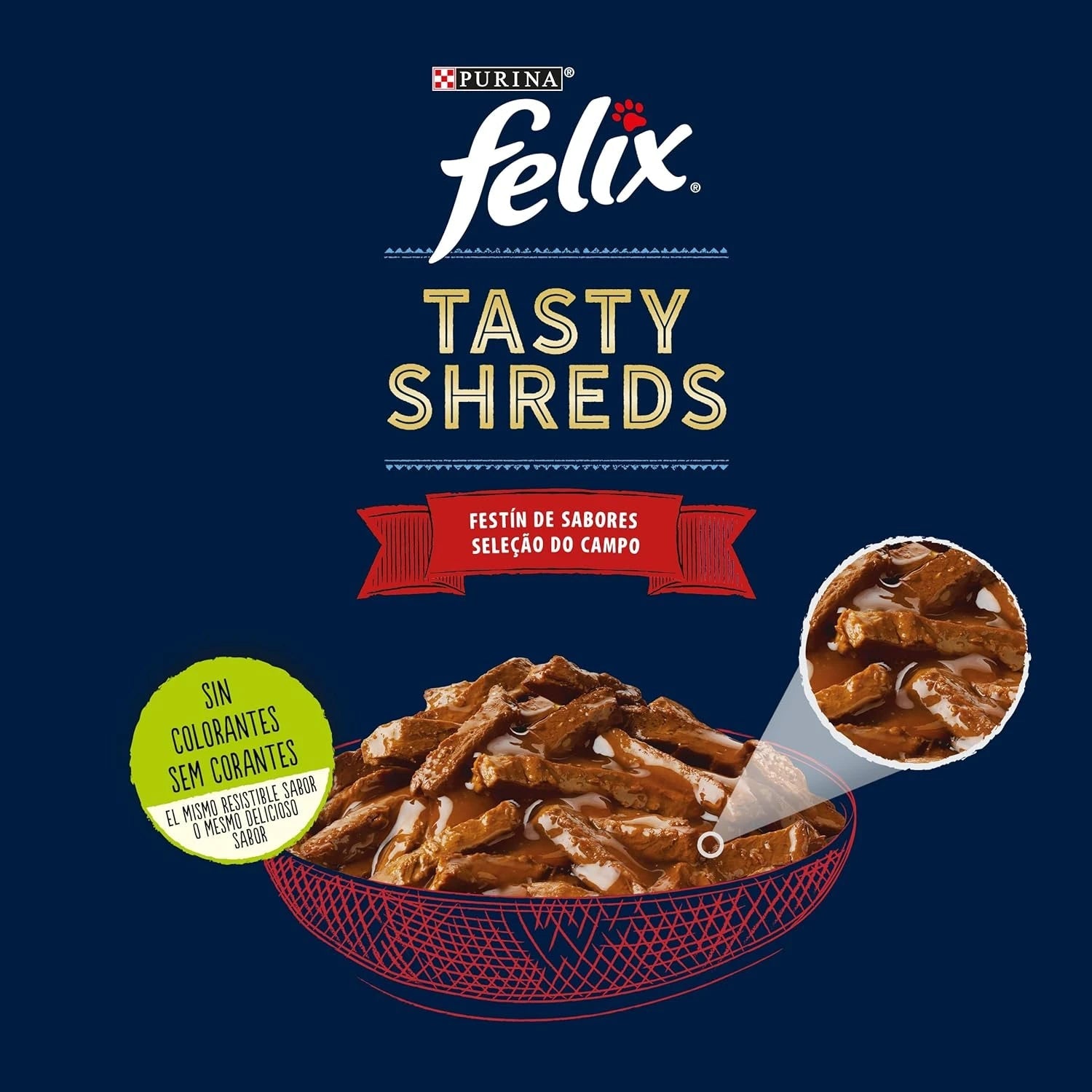 Felix Tasty Shreds Carnes Pack 4x80 g Húmeda para Gatos al mejor precio -todoastorenimal.com