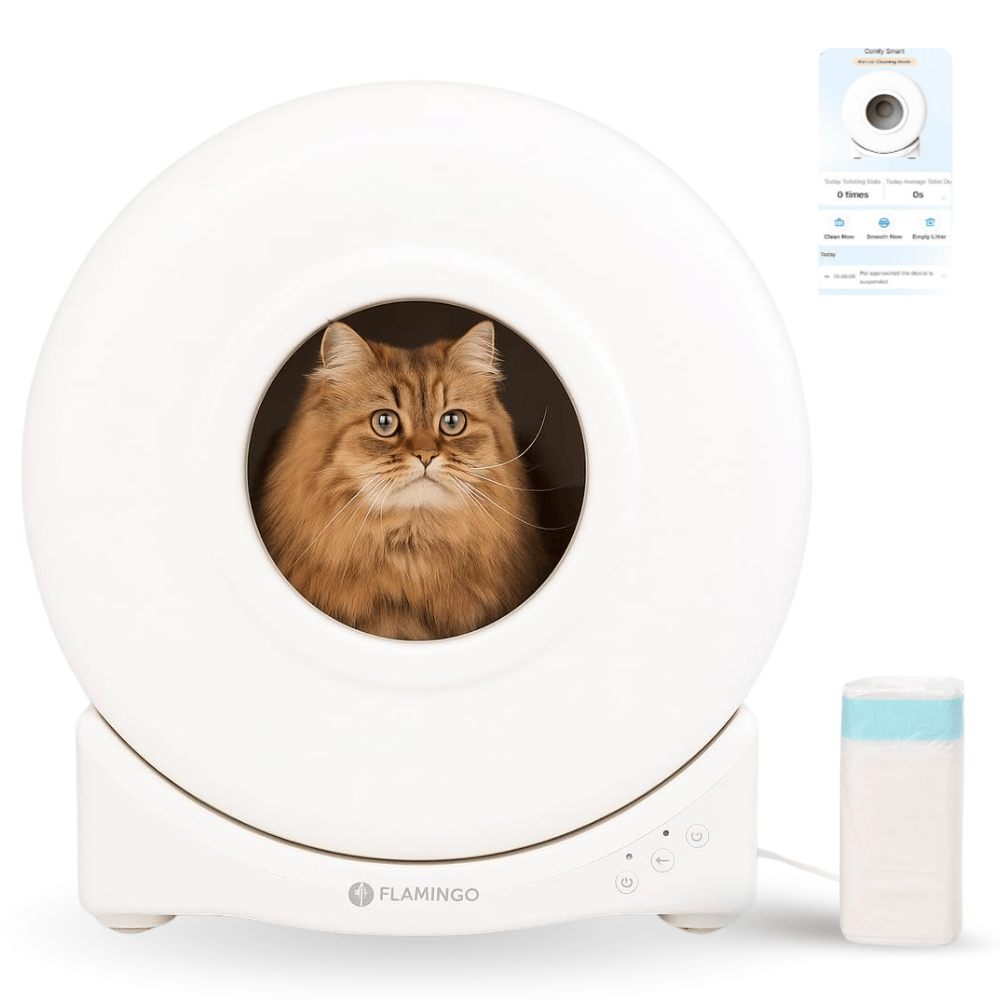 Flamingo Atlas Arenero Autolimpiable para Gatos | Automático y con APP al mejor precio -todoastorenimal.com
