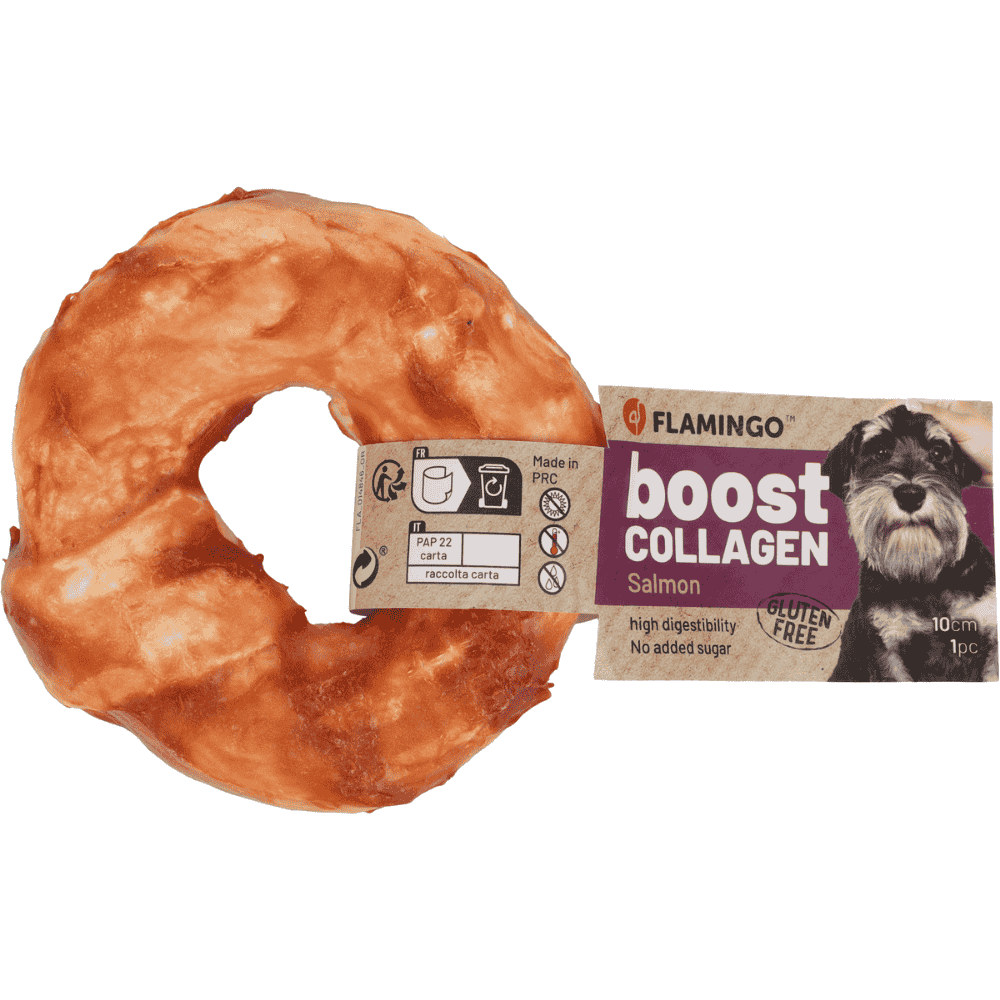 Flamingo Boost Donut de Salmón y Colágeno Snack Natural para Perros al mejor precio -todoastorenimal.com