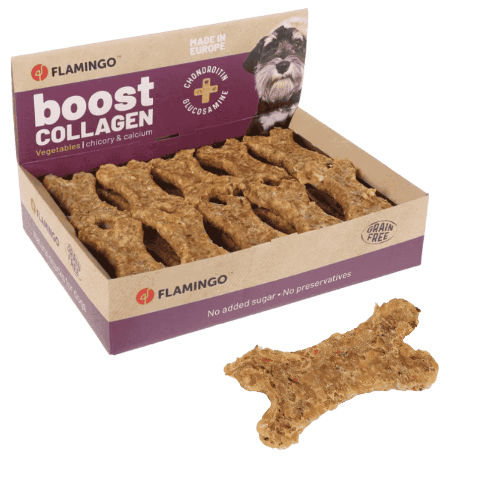 Flamingo Boost Huesito con Verduras y Colágeno 1 ud Snack para Perros al mejor precio -todoastorenimal.com