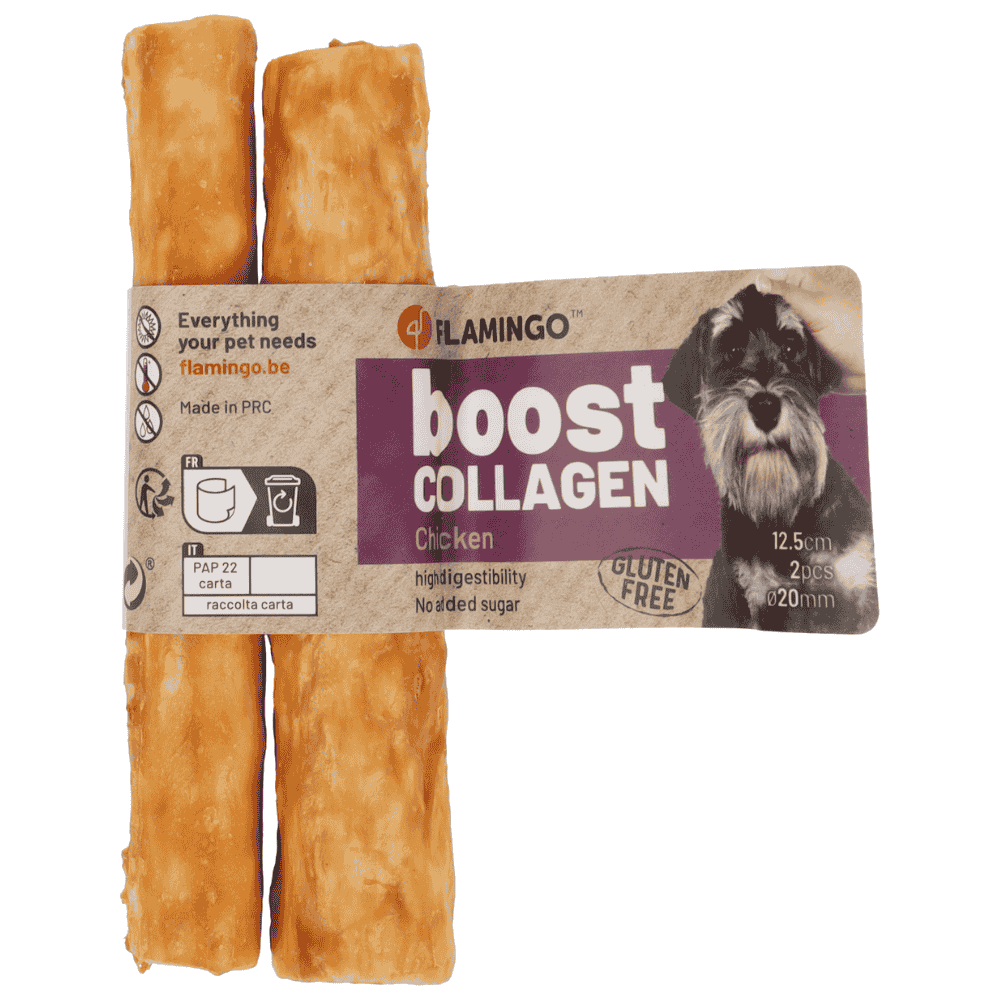 Flamingo Boost Palitos con Pollo y Colágeno Snack Natural para Perros al mejor precio -todoastorenimal.com