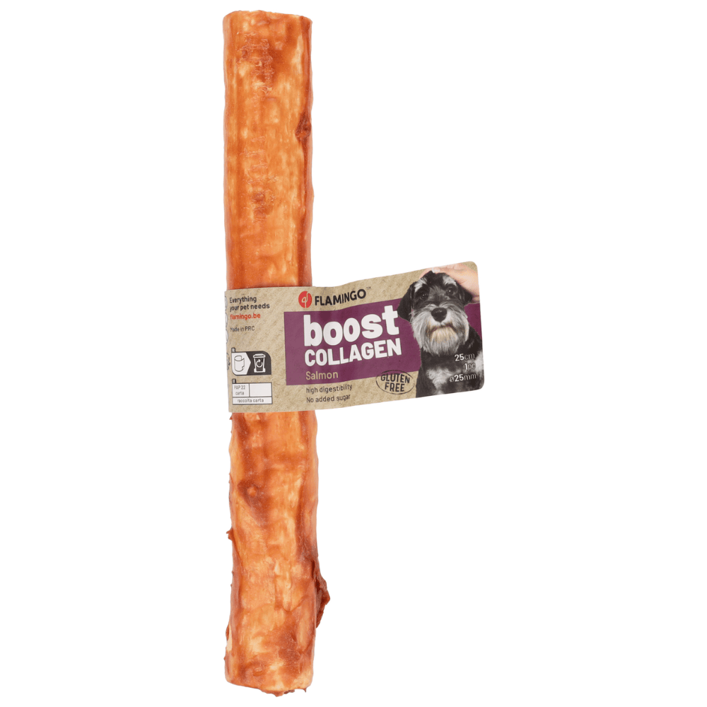 Flamingo Boost Palitos con Salmón y Colágeno Snack Natural para Perros al mejor precio -todoastorenimal.com