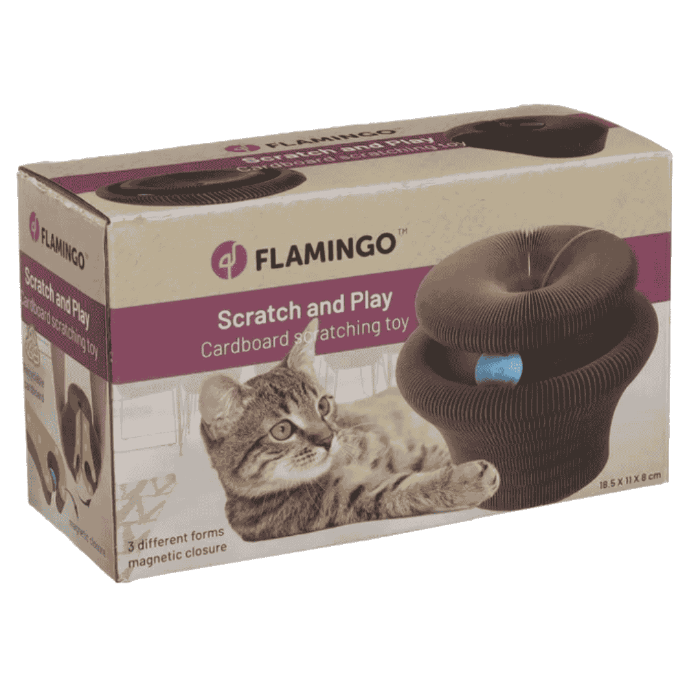 Flamingo Cama Juguete Rascador 3 formas en 1 | 18,5x11x8cm para Gatos al mejor precio -todoastorenimal.com