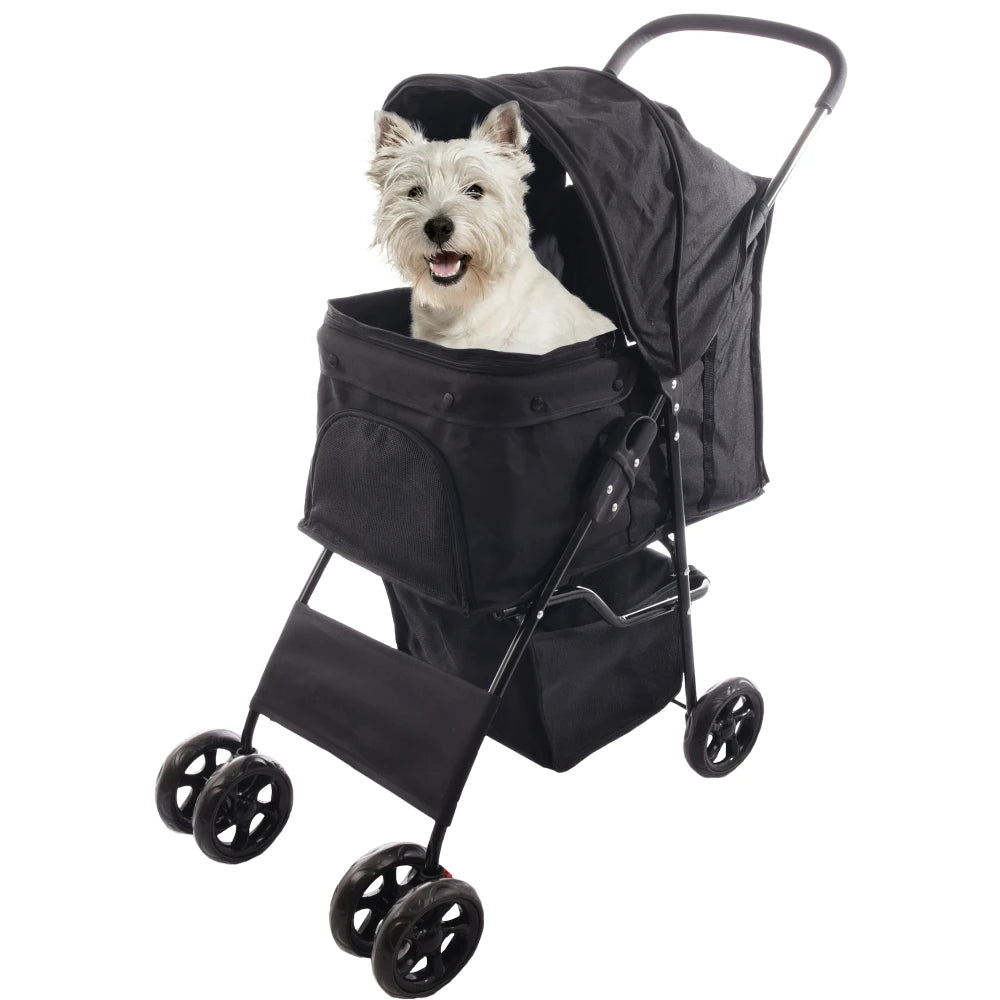 Flamingo Cochecito para Perro Carrito Buggy Negro 46x81,5x98cm al mejor precio -todoastorenimal.com