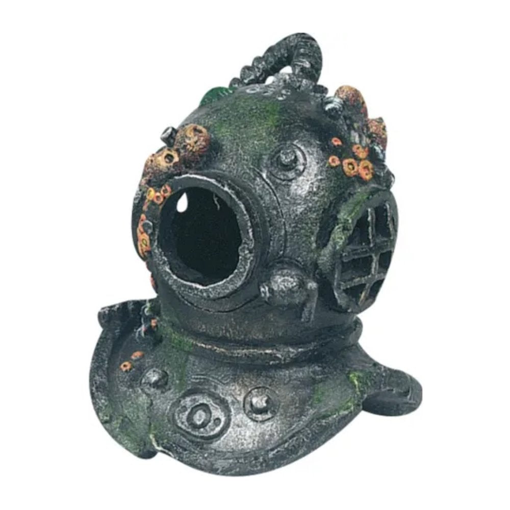 Flamingo Cousteau Casco de Buceo Gris Decoración para Acuarios al mejor precio -todoastorenimal.com