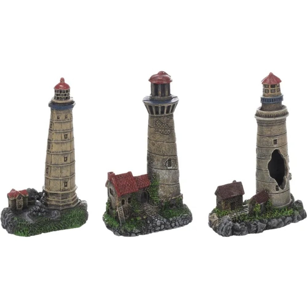 Flamingo Faro con Casa Decoración para Acuarios 1 ud al mejor precio -todoastorenimal.com