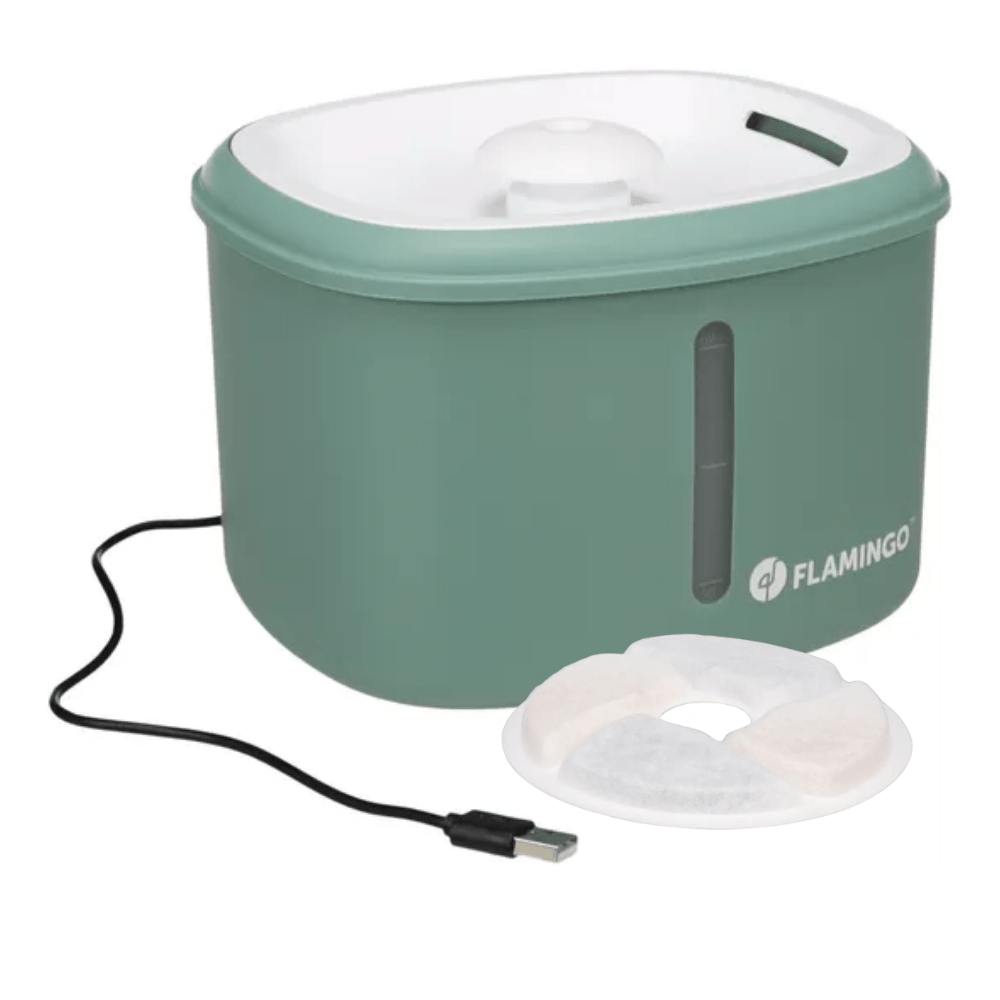 Flamingo Finto Fuente para Beber Agua Bebedero para Gatos 2,5L al mejor precio -todoastorenimal.com