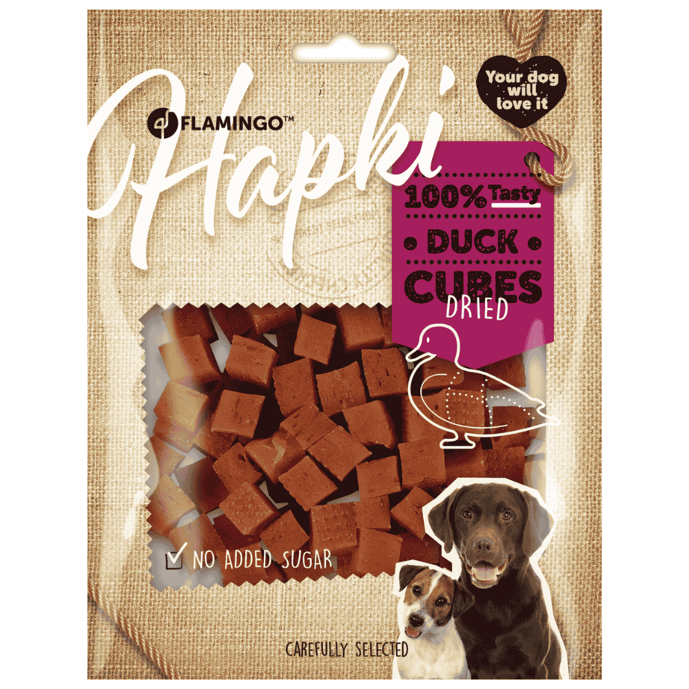 Flamingo Hapki Cubos de Pato Snack para Perros al mejor precio -todoastorenimal.com