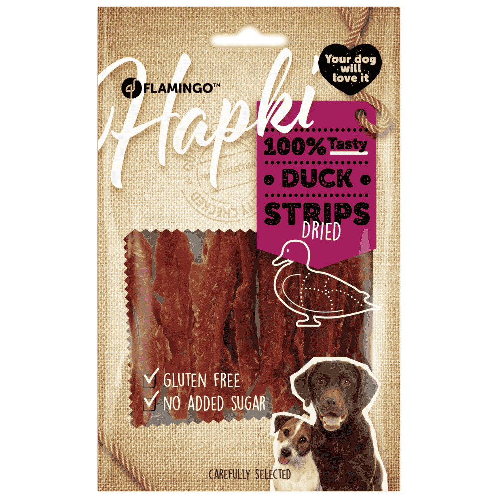 Flamingo Hapki Tiras de Pato Snack para Perros al mejor precio -todoastorenimal.com