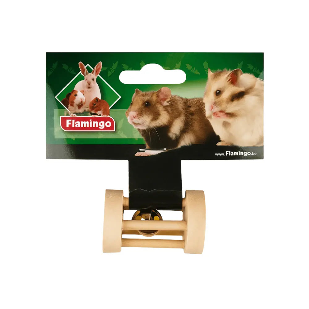 Flamingo Juguete Roedor Doble Rueda con Cascabel 7 cm al mejor precio -todoastorenimal.com