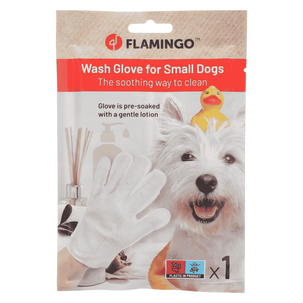 Flamingo Manopla de Lavado Propy Paño Impregnado para Perros al mejor precio -todoastorenimal.com