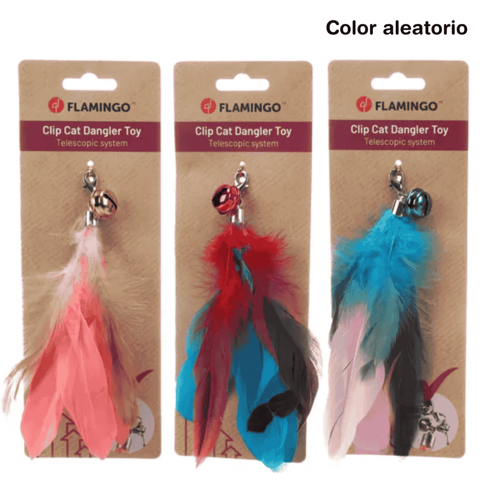 Flamingo Maud Pluma Colgante para Vara Juguete para Gatos 1 ud al mejor precio -todoastorenimal.com