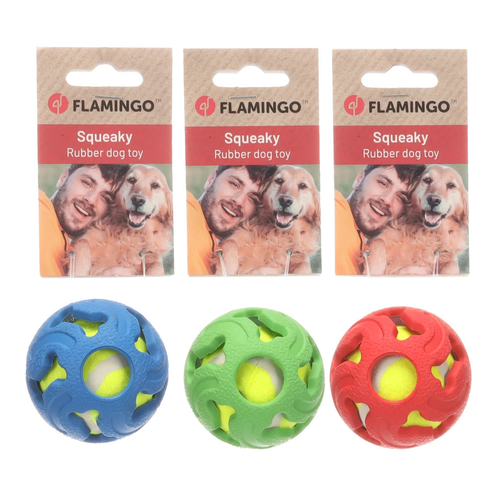 Flamingo Padda Pelota de Goma Juguete para Perros 1 ud al mejor precio -todoastorenimal.com